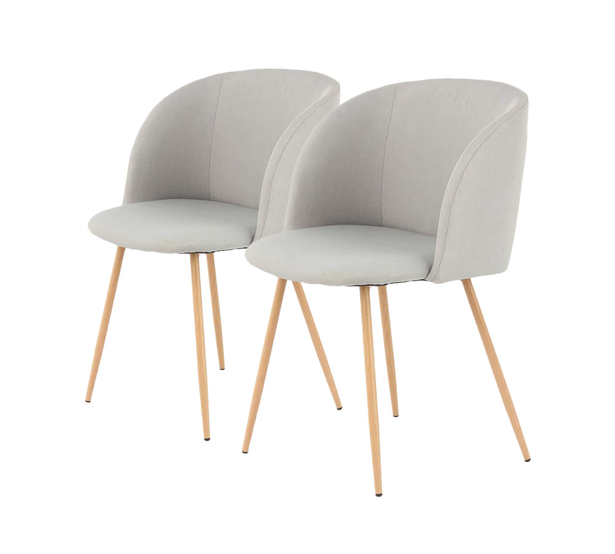 2x Esszimmerstuhl Samt Metall Beige