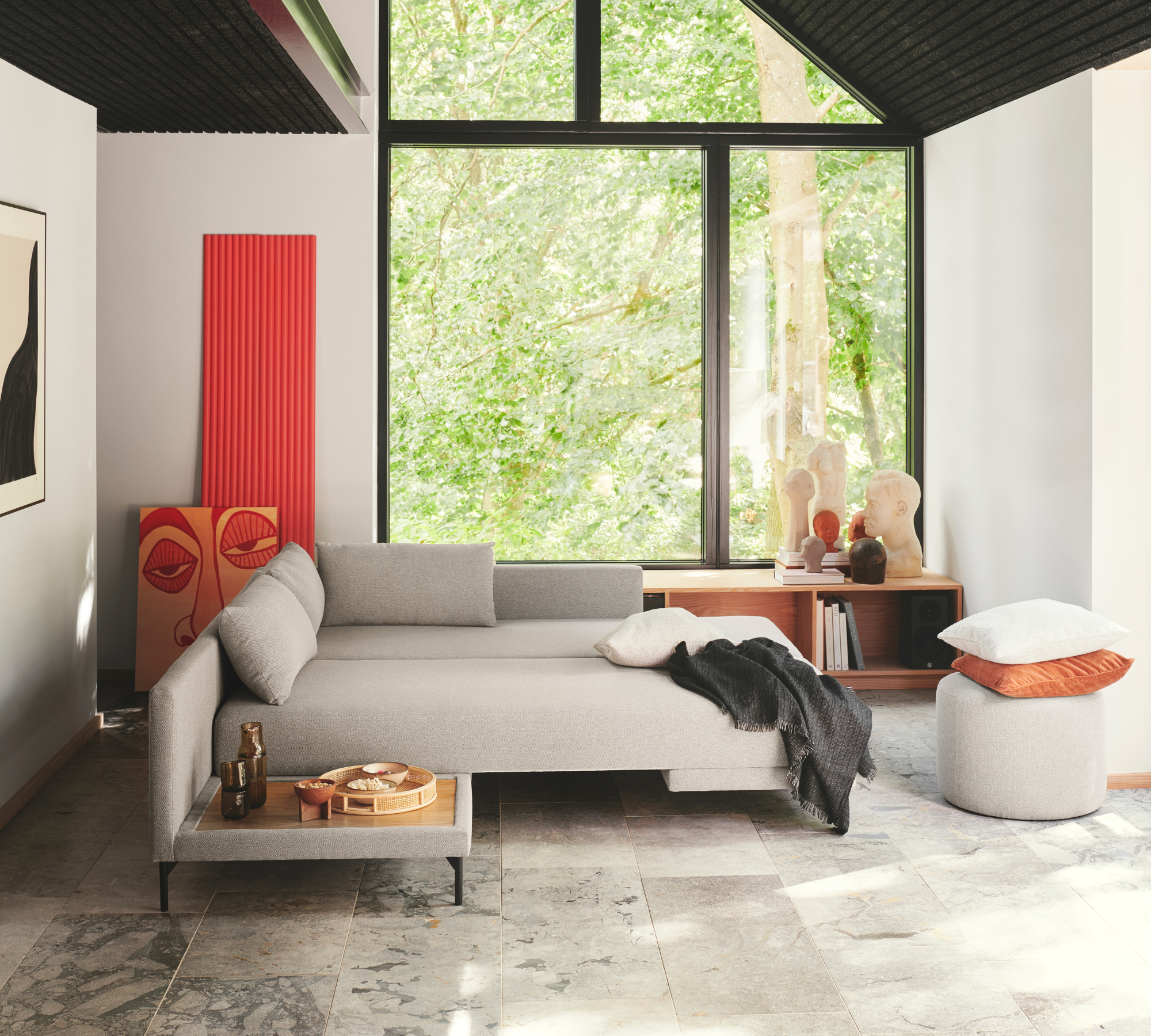 Vivica Schlafsofa Récamiere Links Cura Dark Green