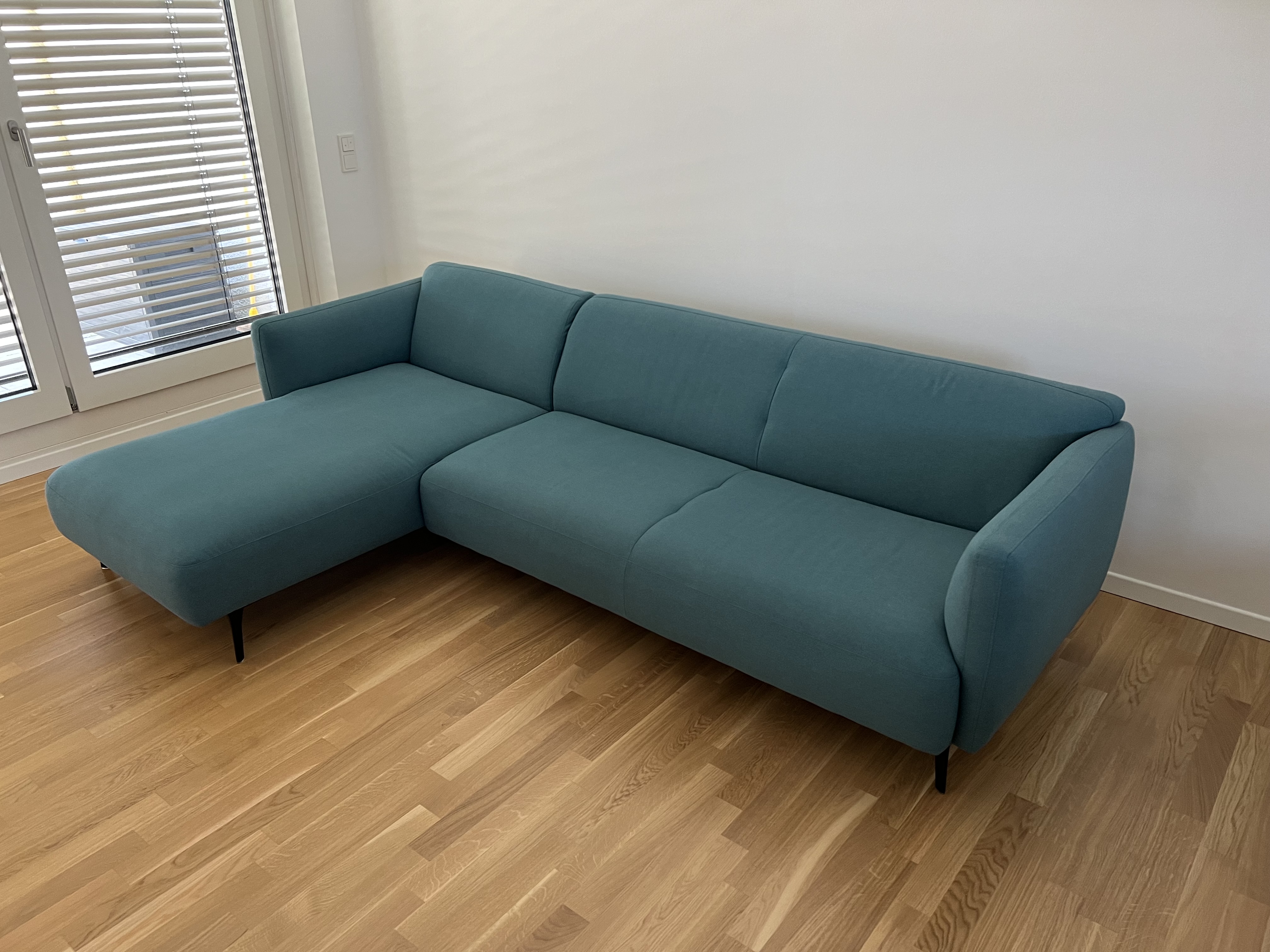 Modena Sofa Récamiere Links Textil Petrol