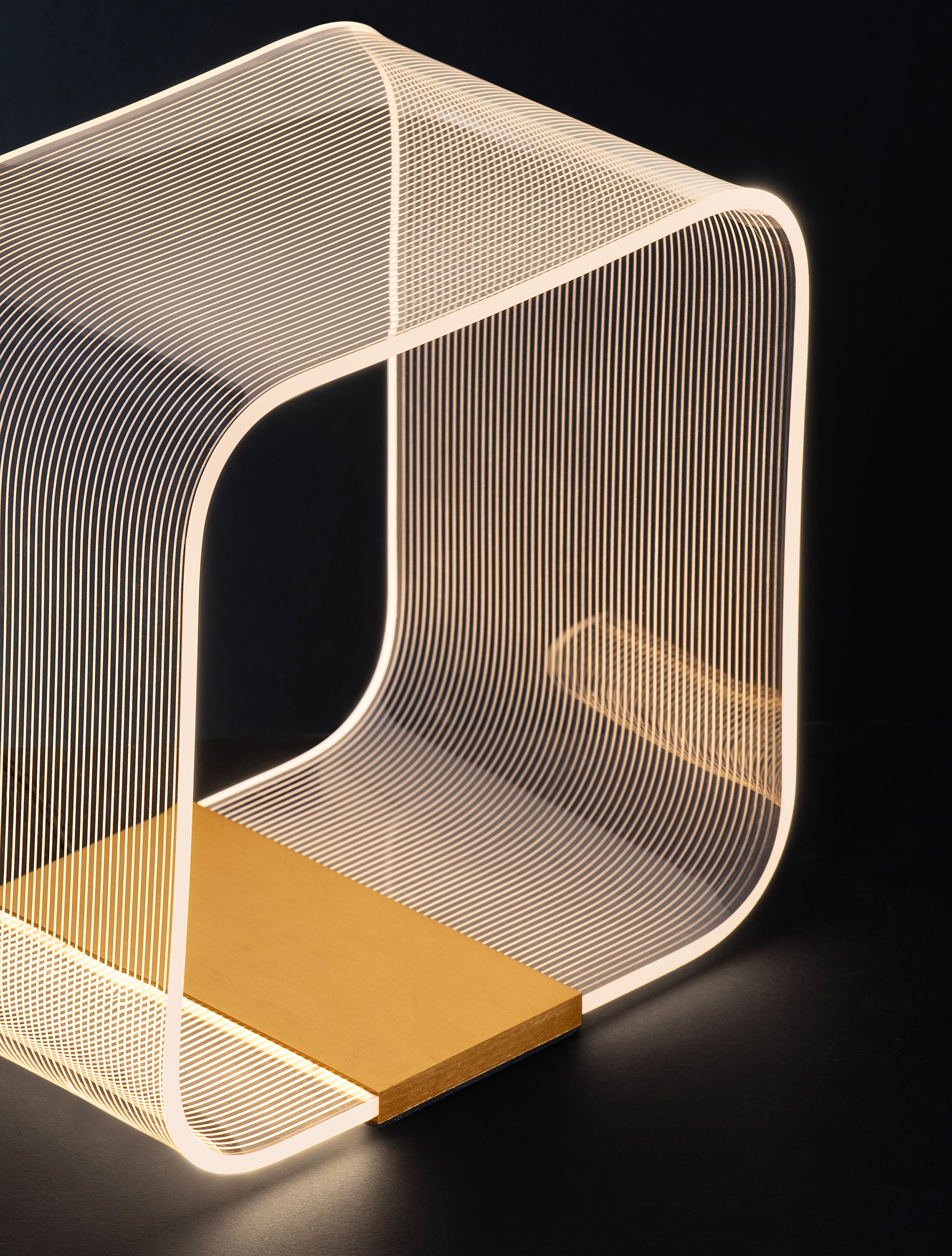 Table lamp Valentin TypeB aluminum acrylic glass gold