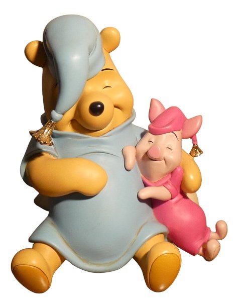  Figur Winnie Puuh & Ferkel Kunstharz Keramik 2000er Jahre