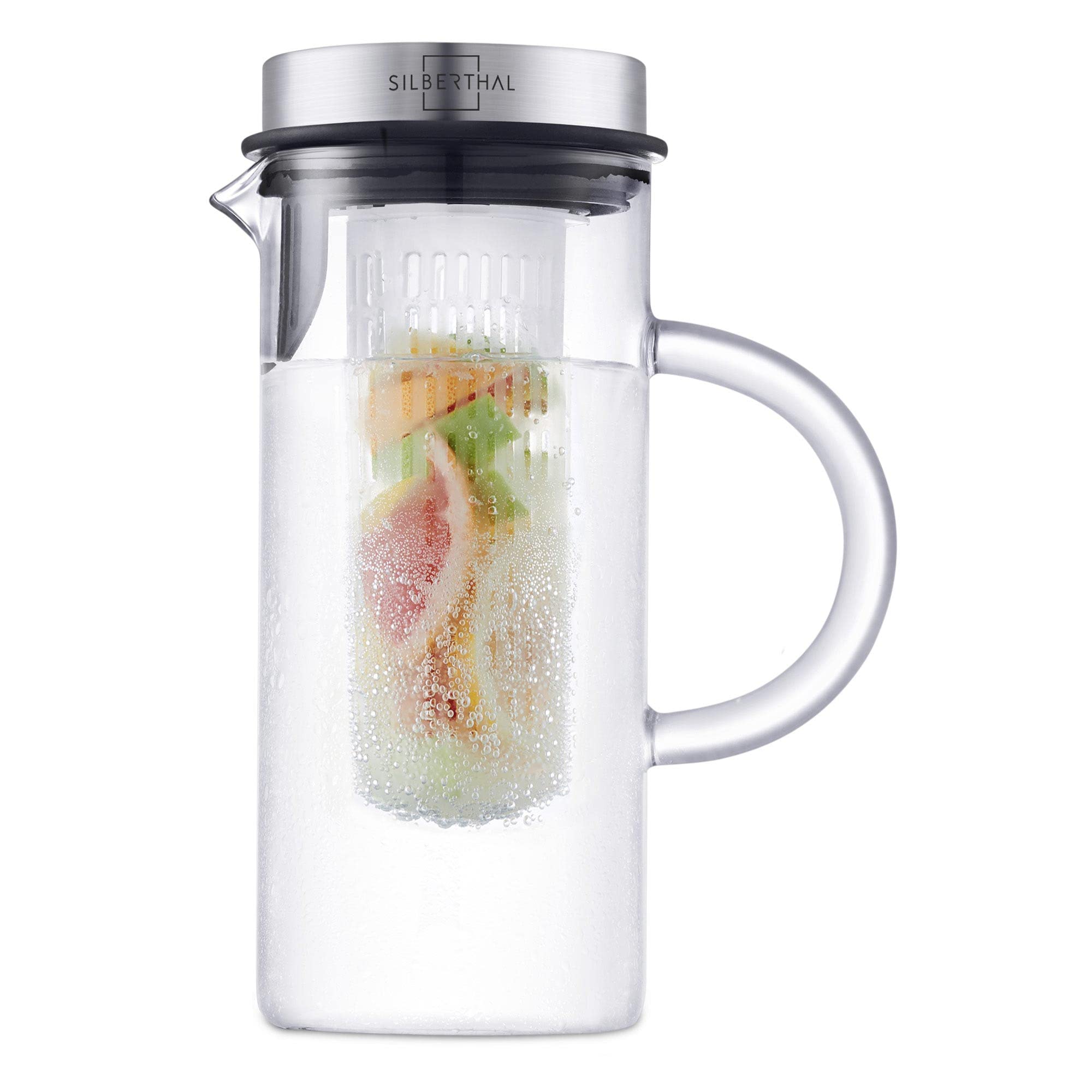 Glaskaraffe mit Frucheinsatz 1 Liter