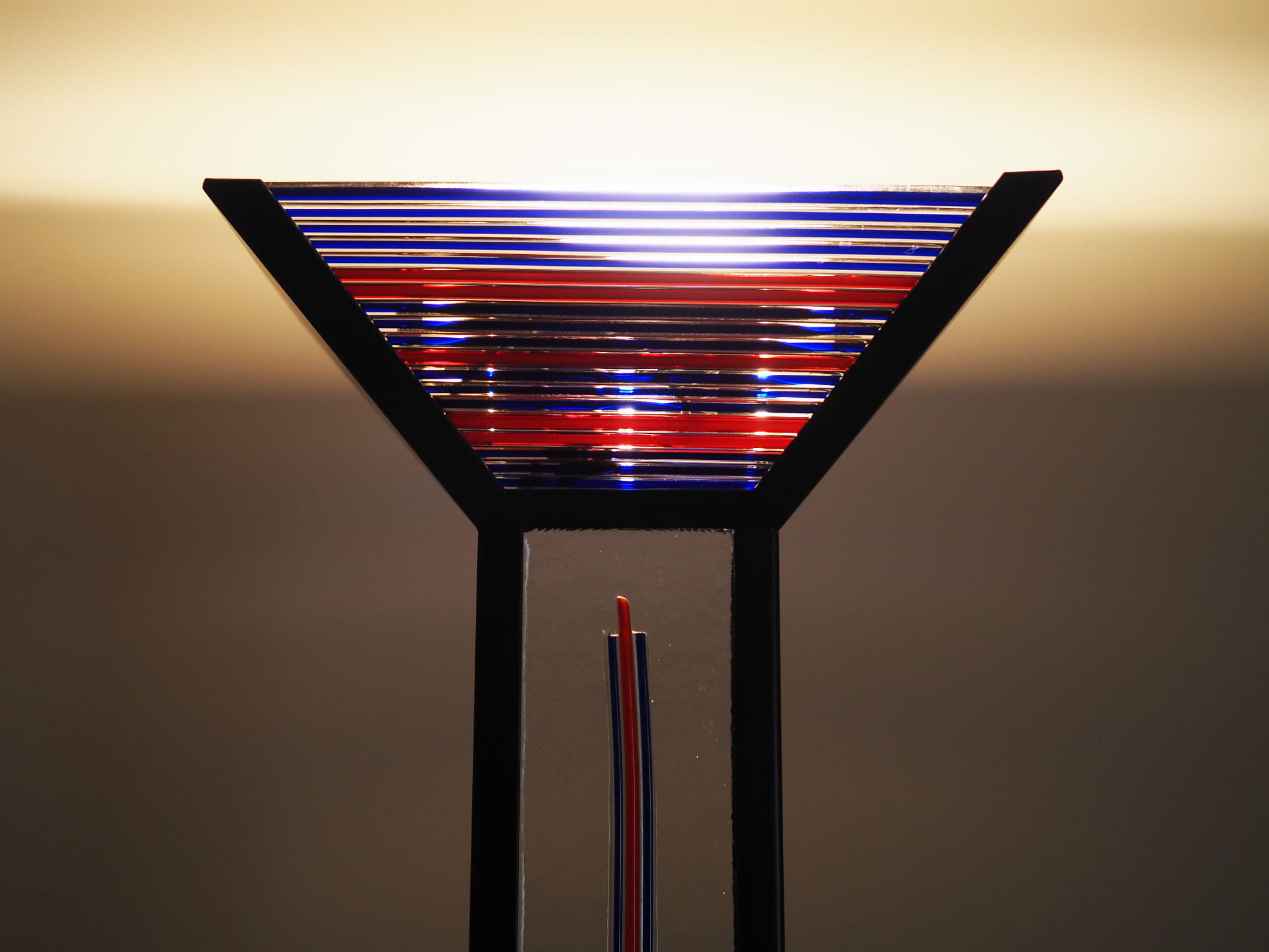 Stehlampe Metall Glas 1970er Jahre