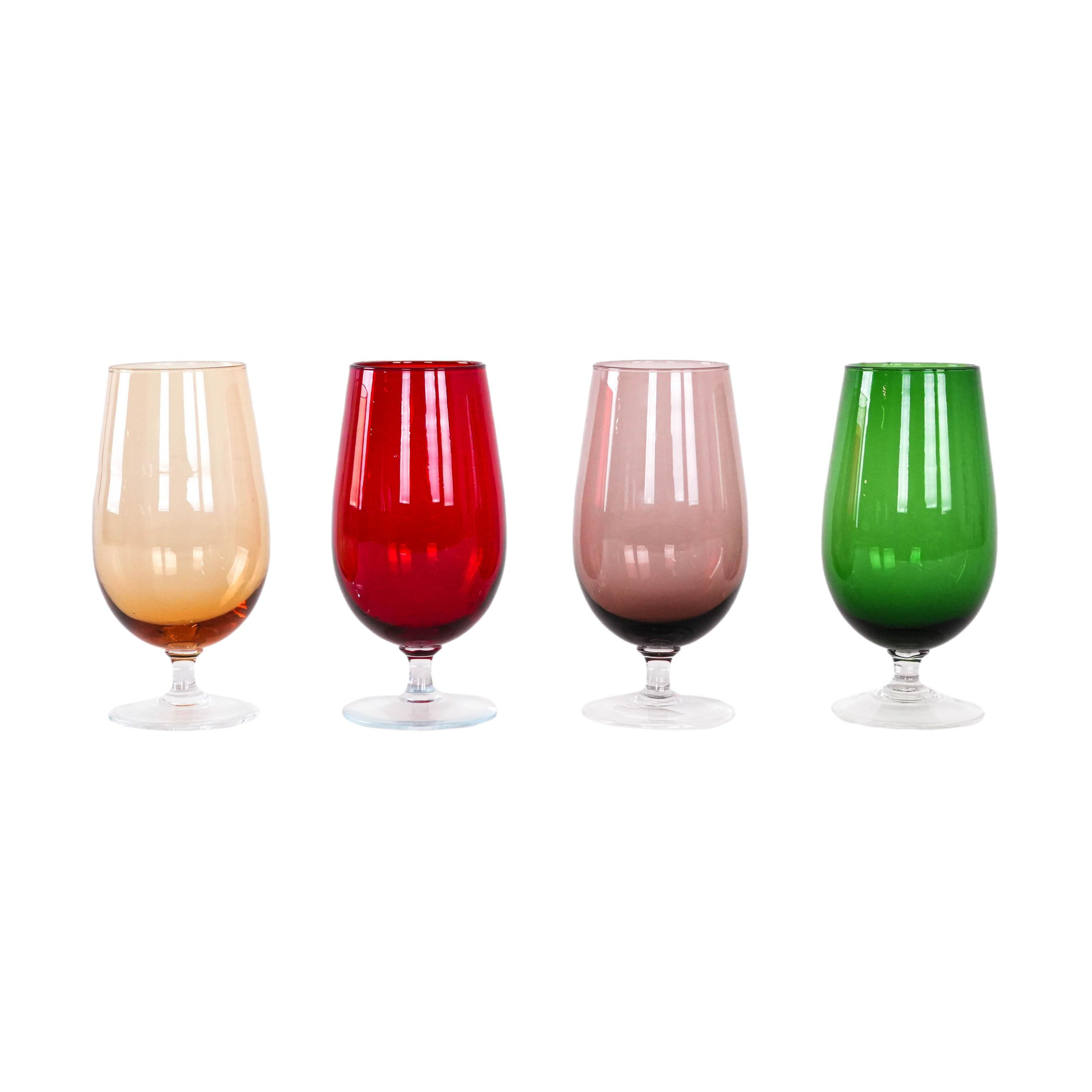 Glass Set Multicolored 1970s
