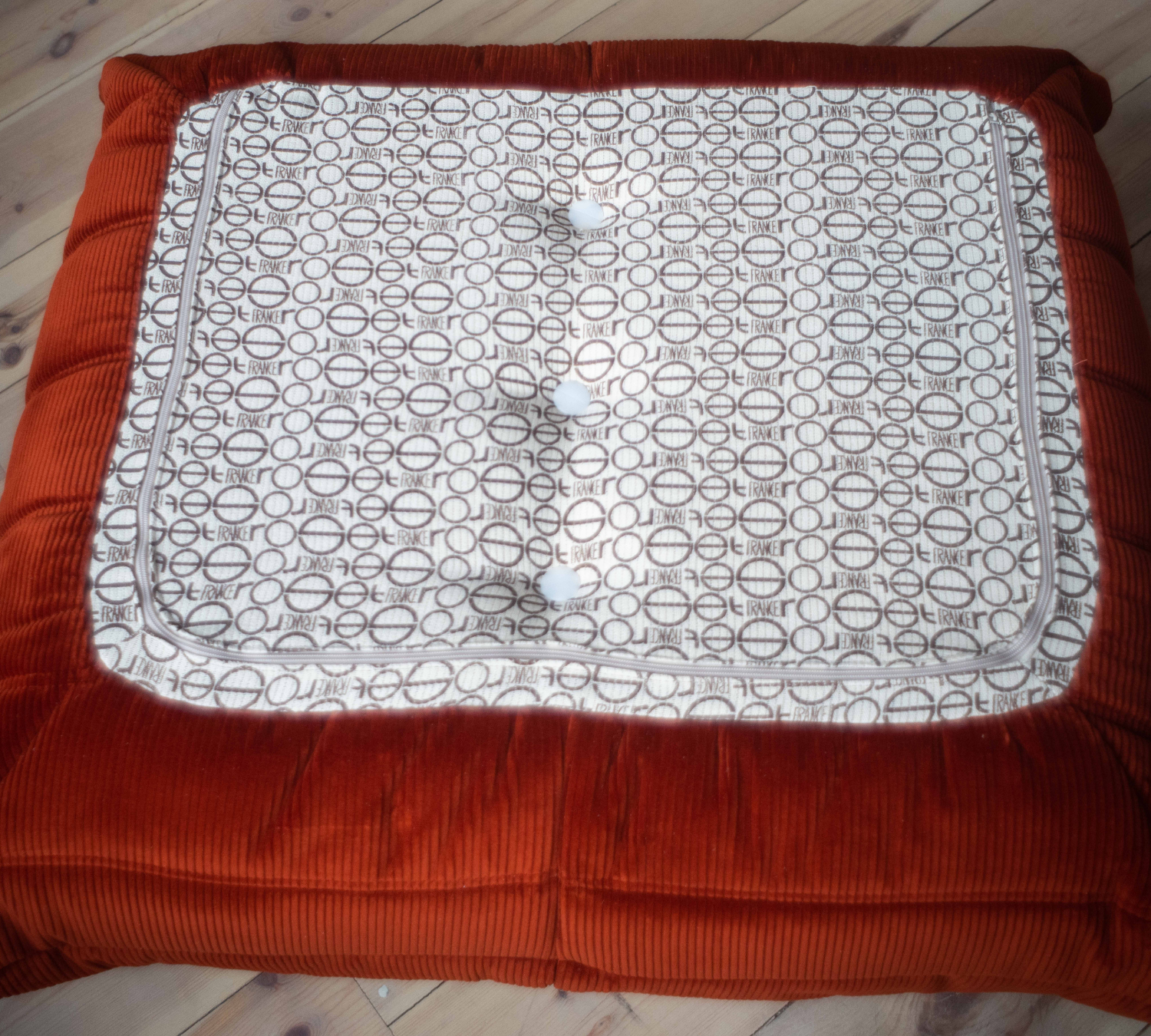 Togo Lounge Set 4 pz. Velluto a coste Arancione