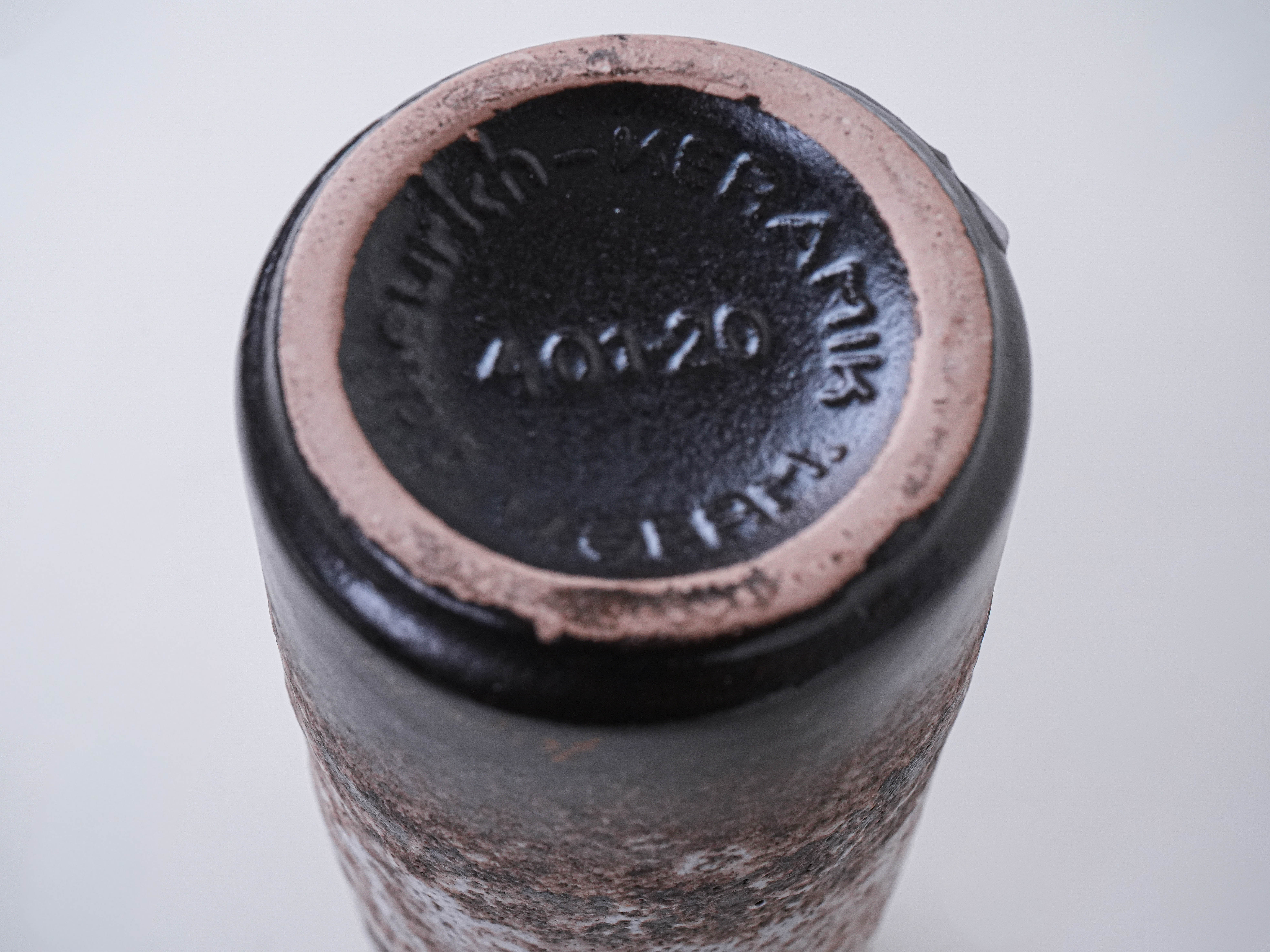 Keramikvase mit Henkel 1960er Jahre