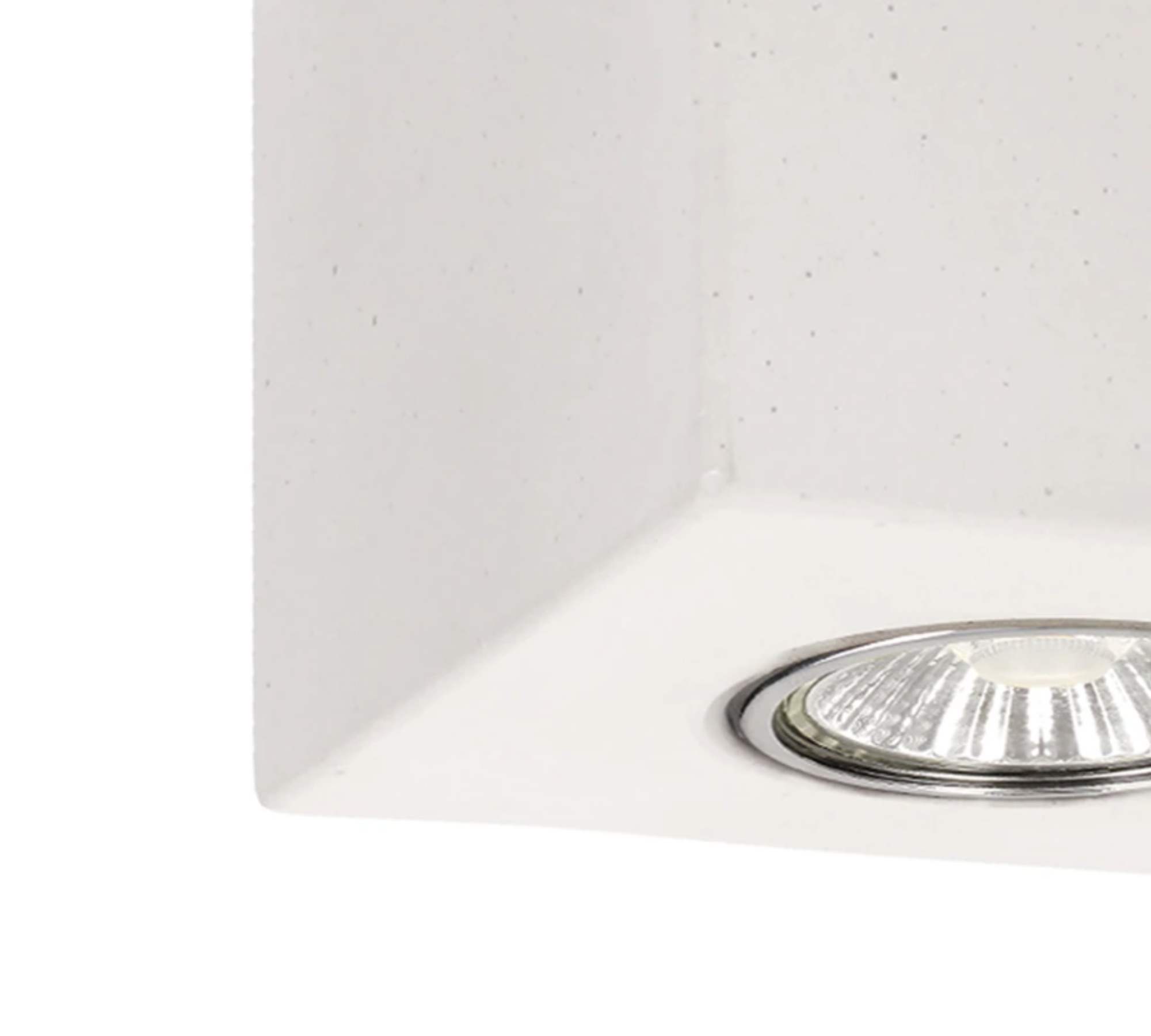 1-Flammige LED Deckenleuchte Stahl Beton Weiß