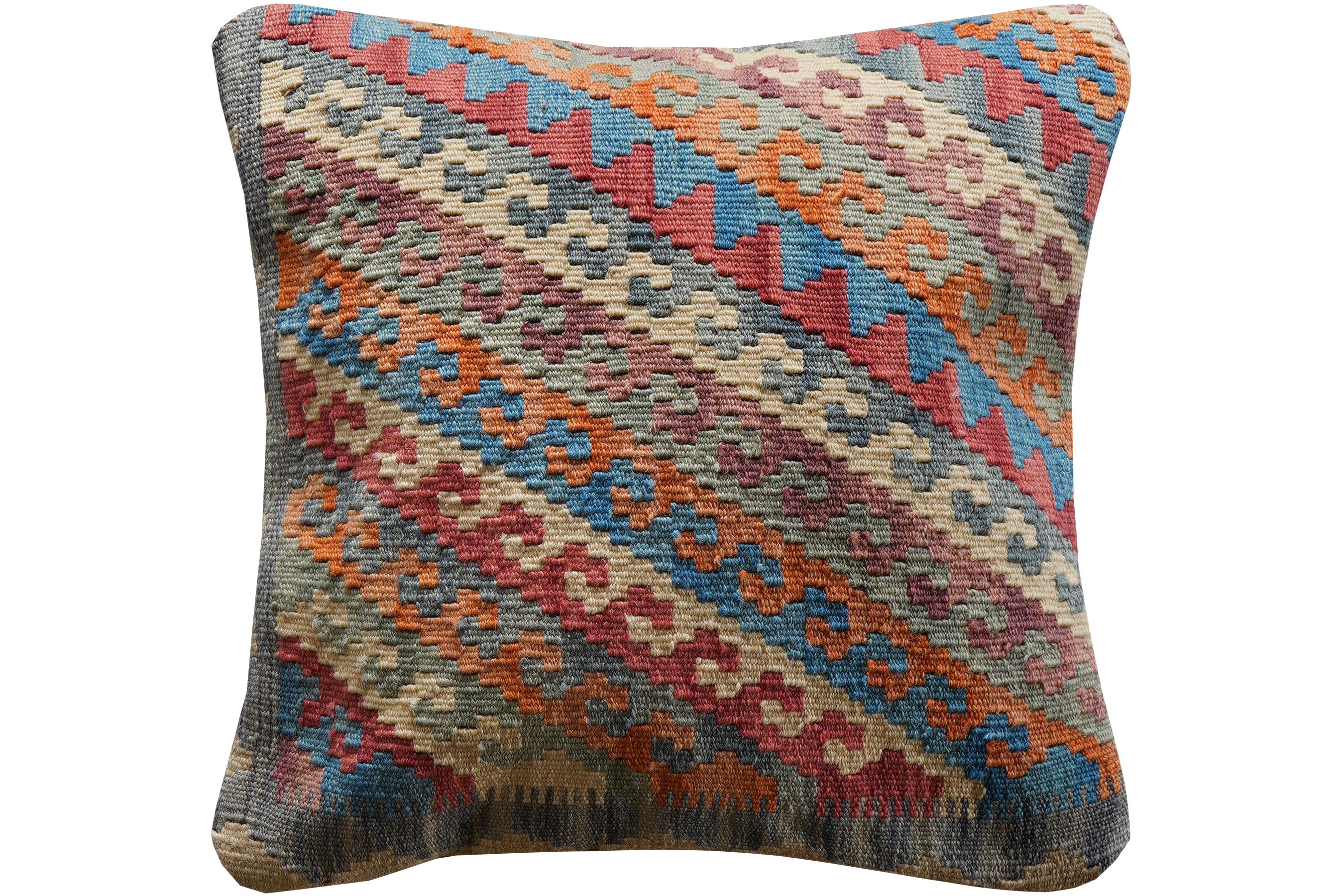 Cuscino Kilim Lana Cotone Multicolore