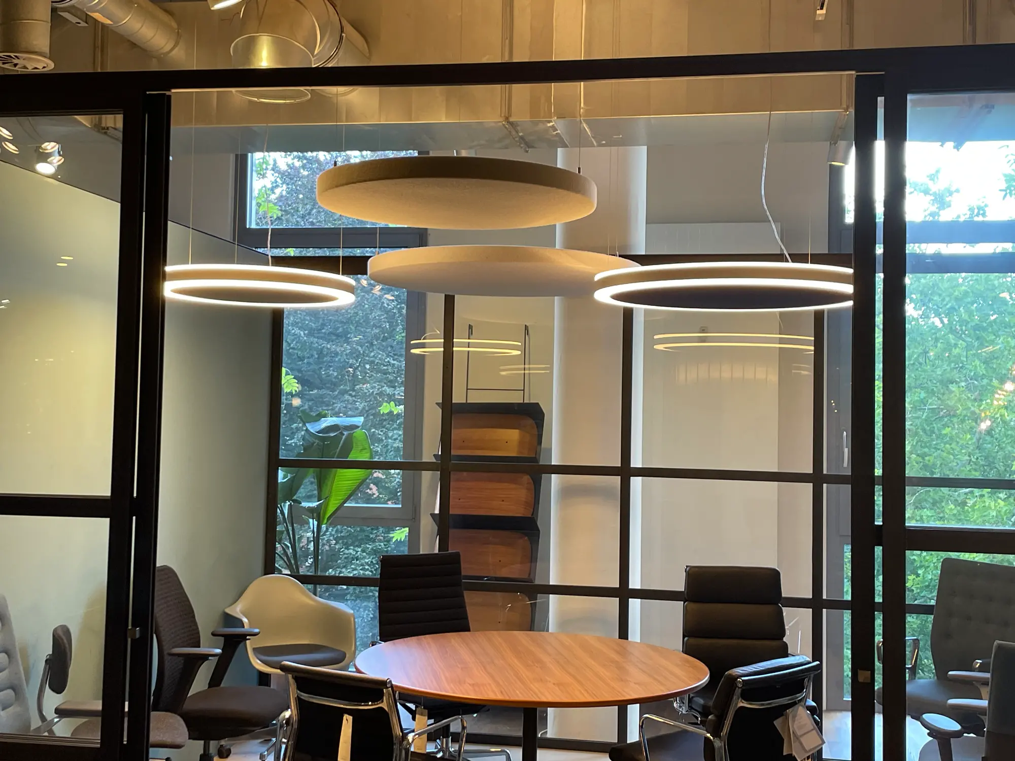 Pendant light set fabric wire beige