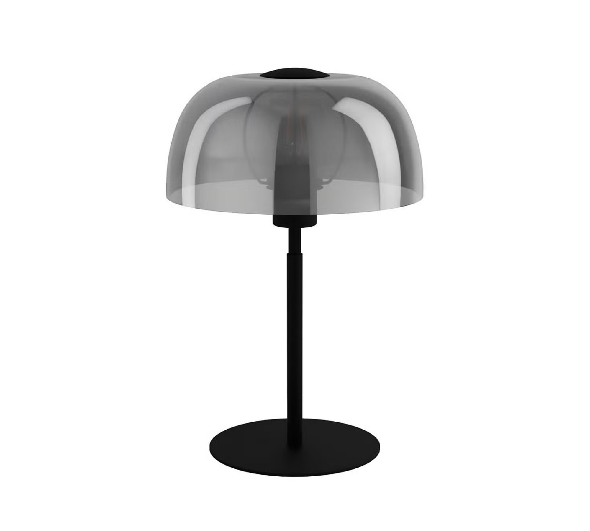 Solo 2 Tischleuchte Stahl Spiegelglas Schwarz