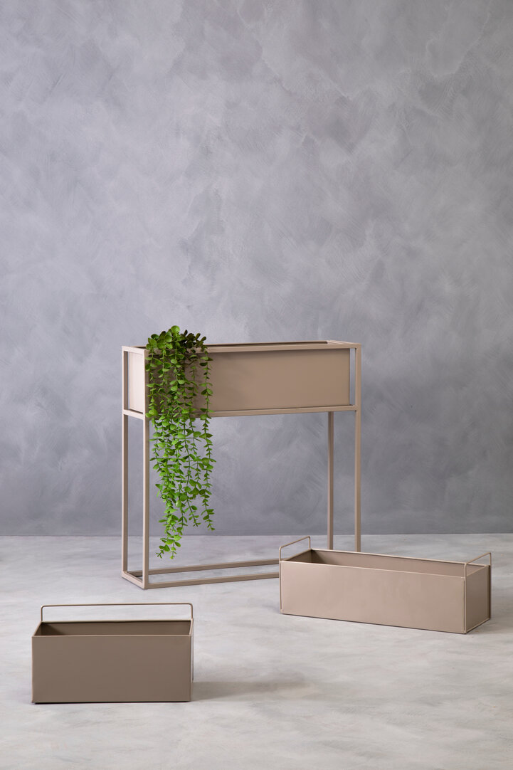 Ascher Boden-Blumenständer Grau