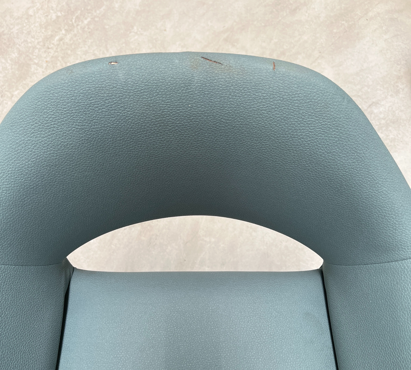 2x Esszimmerstuhl Kunstleder Holz Blau