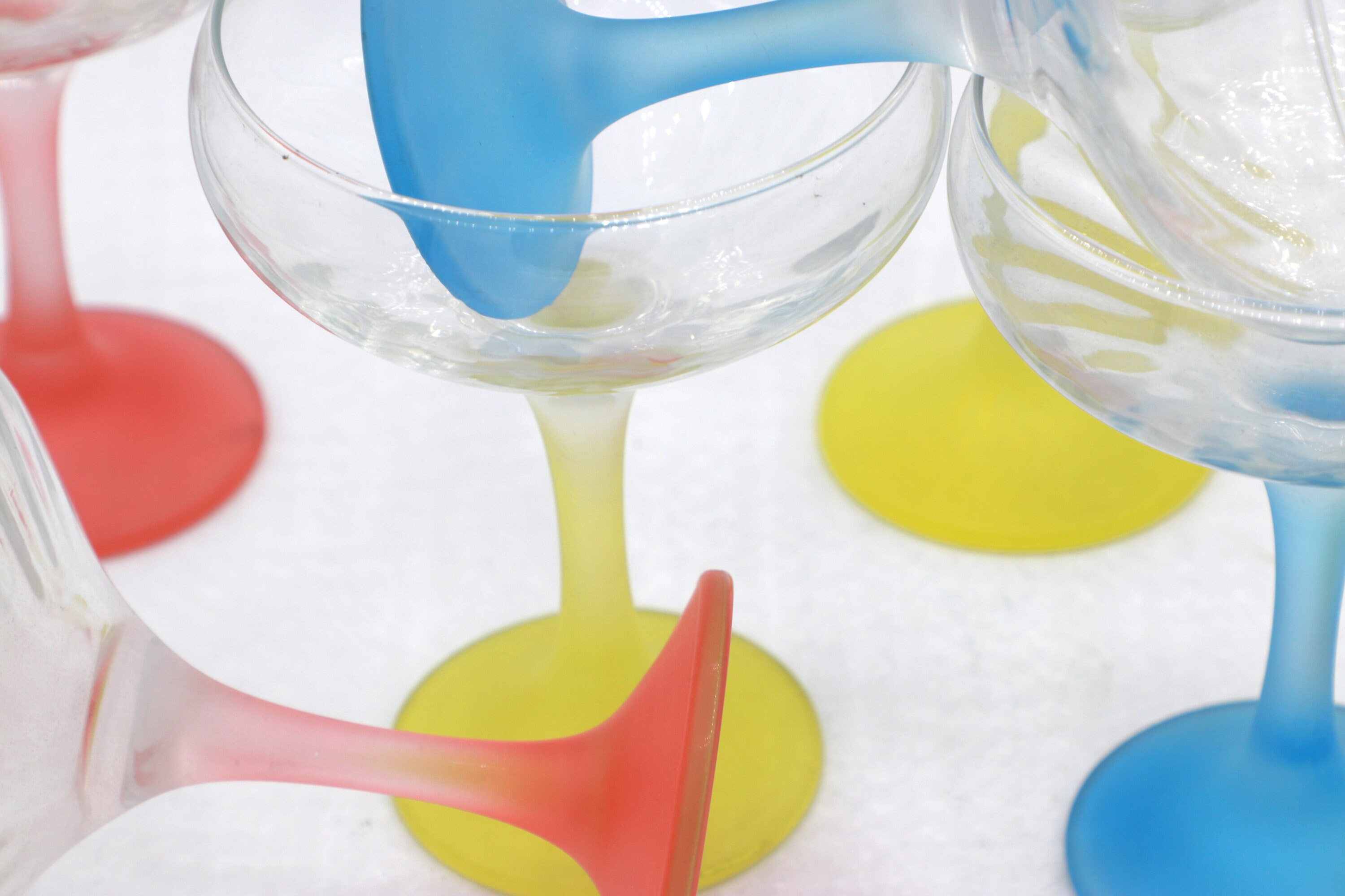 6x Vintage Champagnerschalen / Sektgläser Italien 1950er