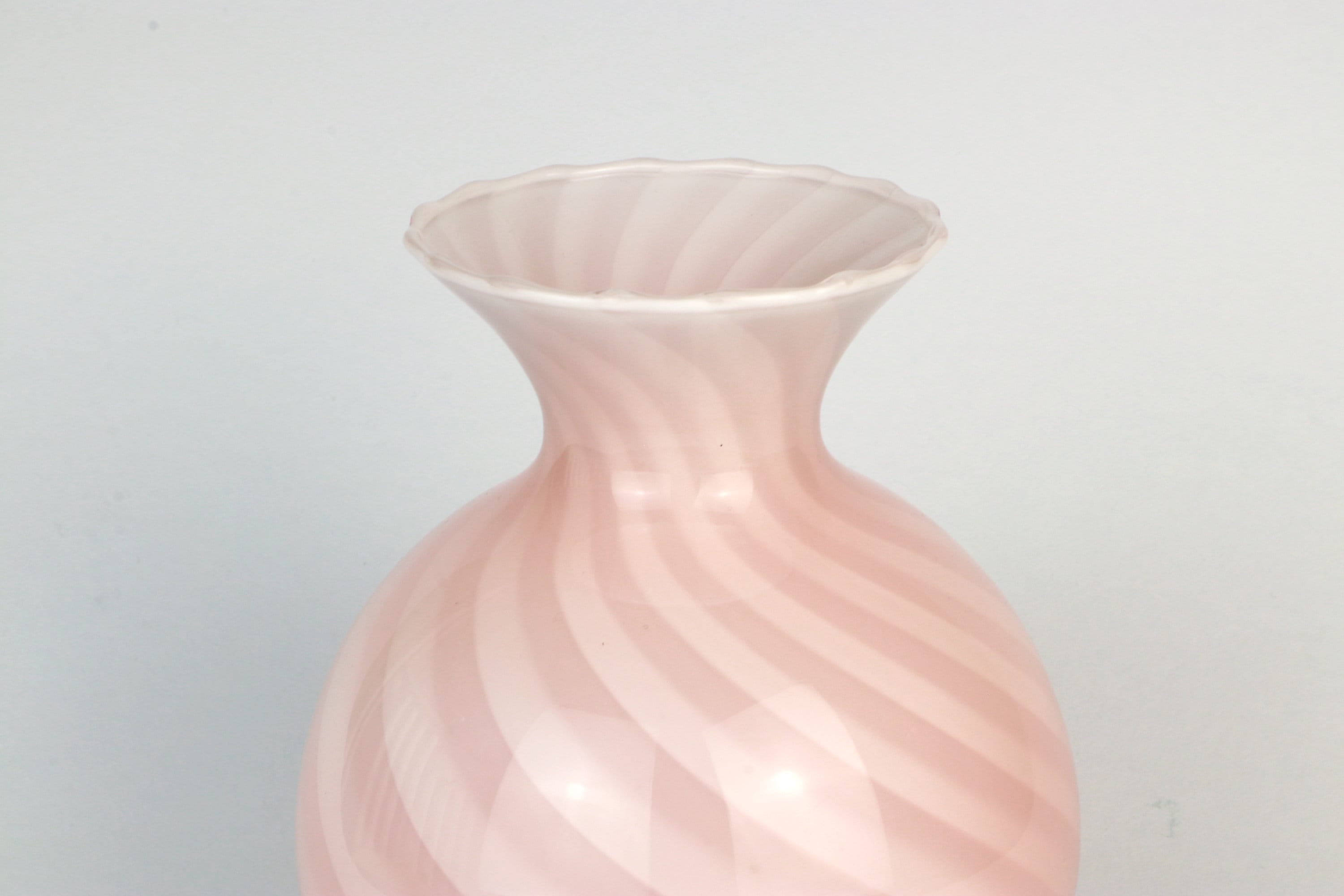 Vintage Vase Muranoglas Rosa 1950s