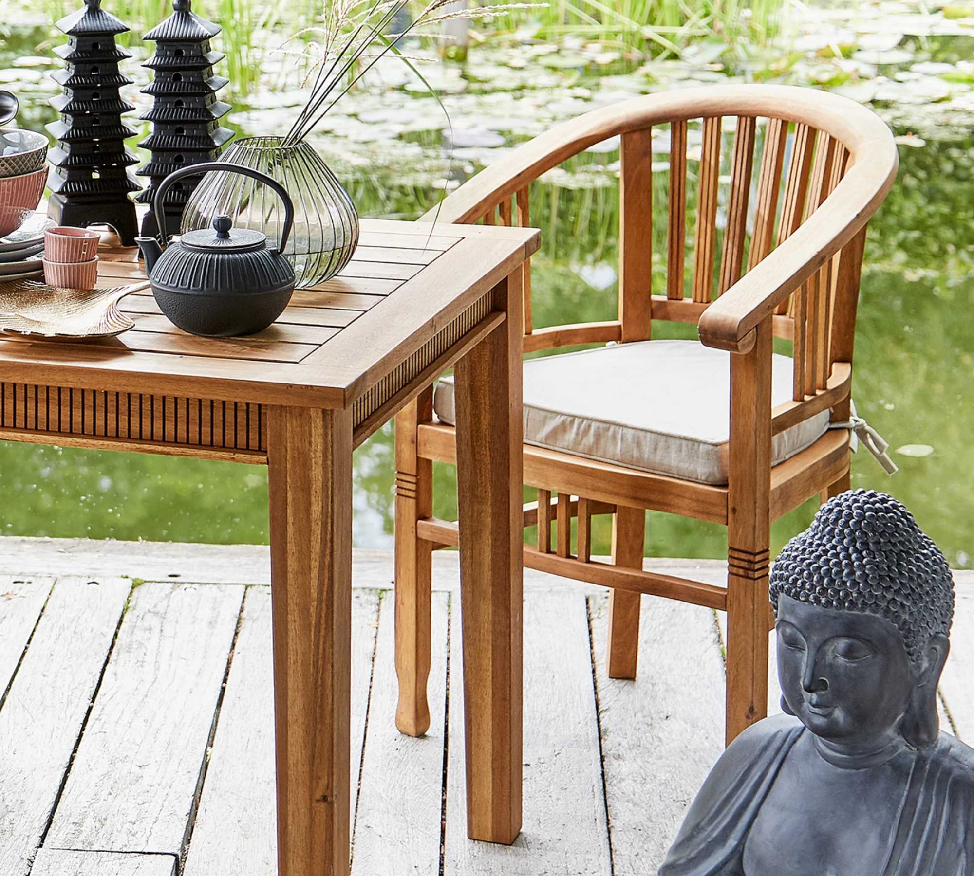 Gartenstuhl Akazie Massivholz