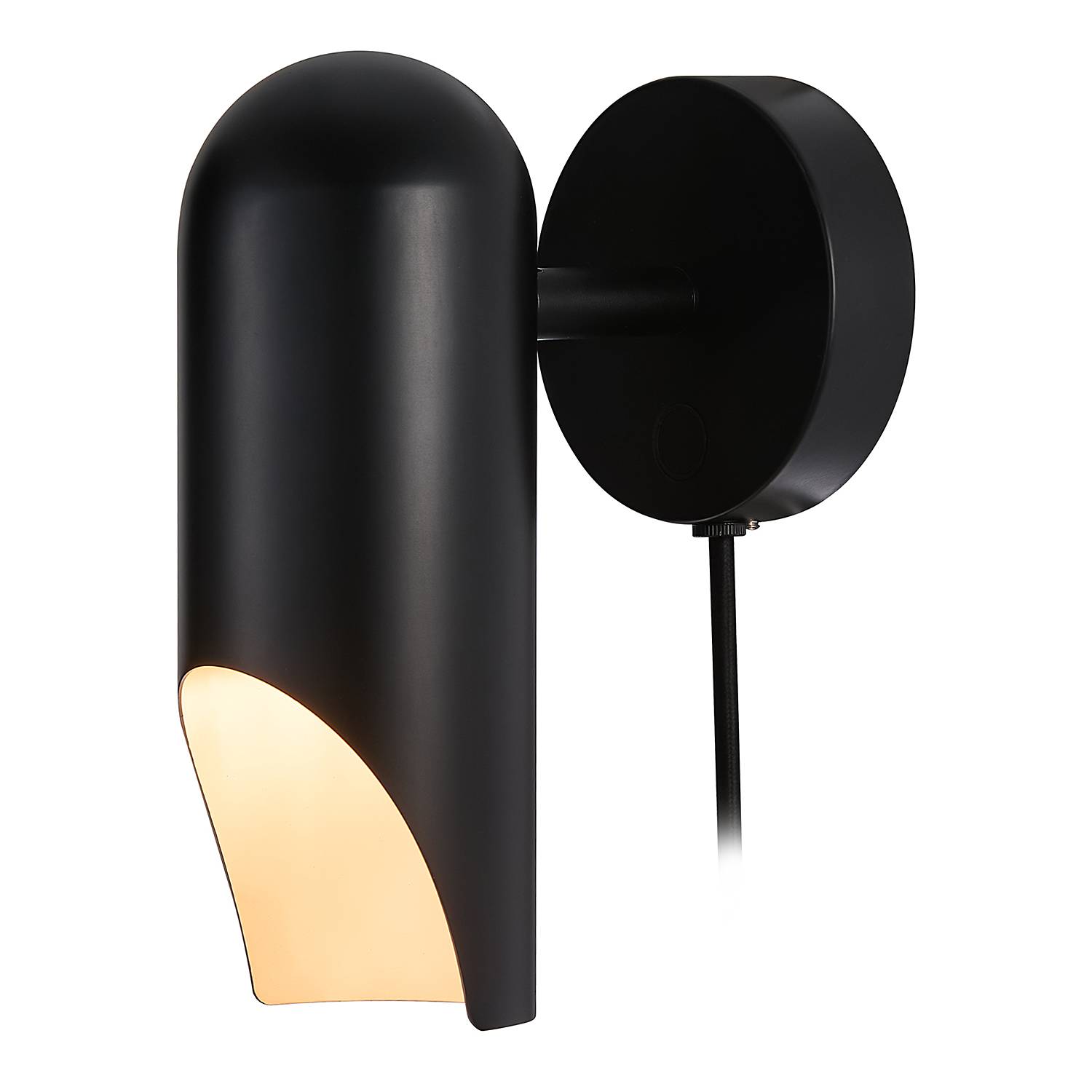 1-Flammig Wandleuchte Rochelle Aluminium Schwarz