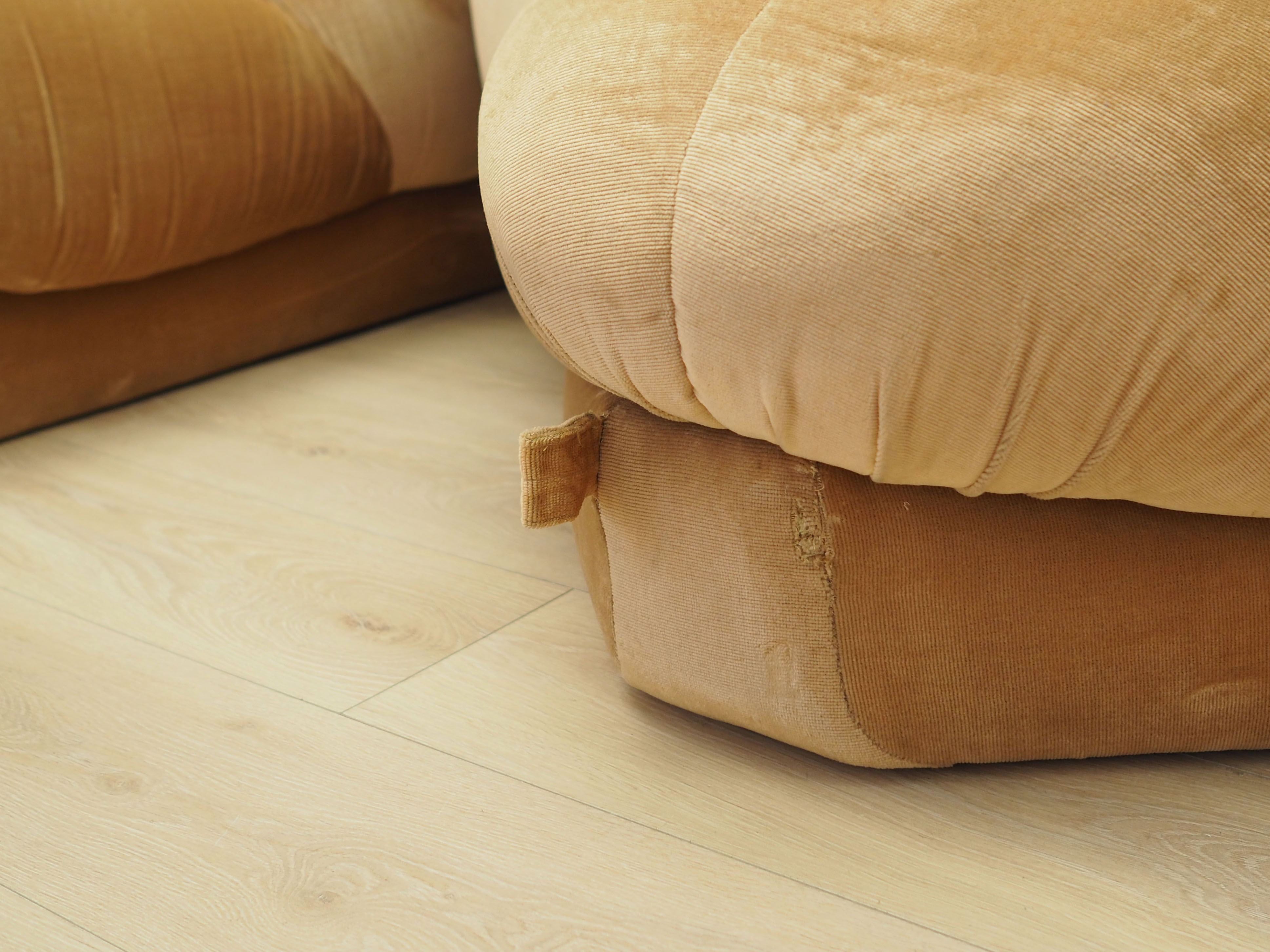 Modular corner sofa velvet 1960s