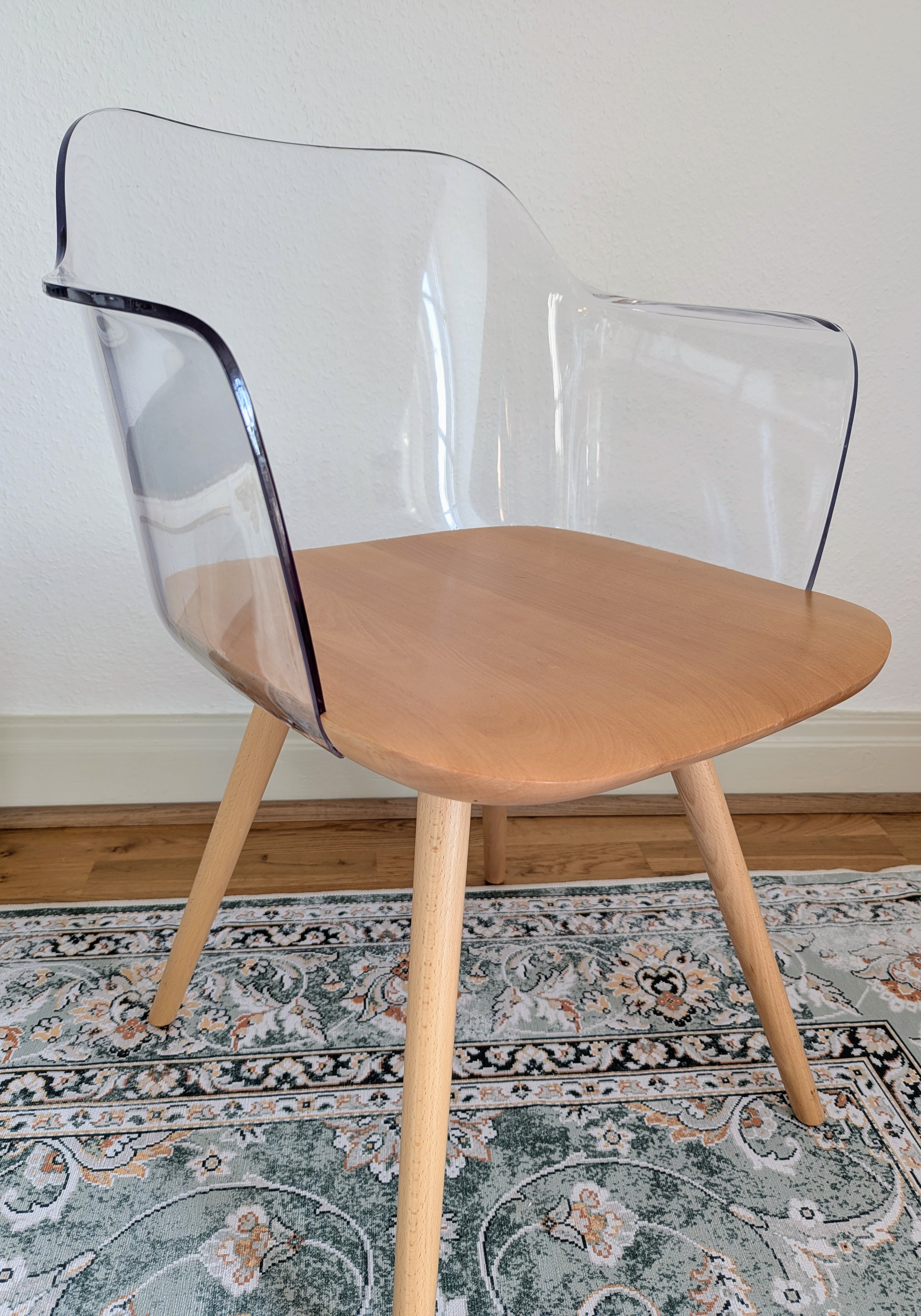 Bjorg 2x Armlehnstühle Buche Transparent