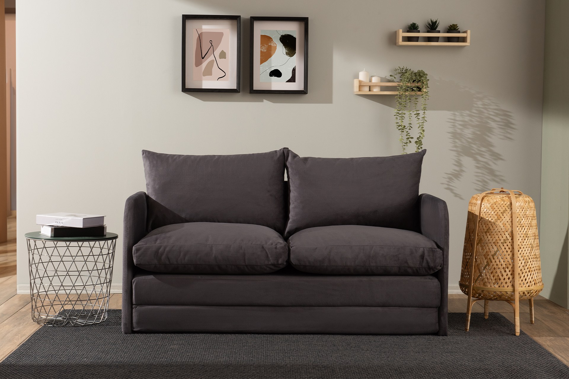 Saga Xl Schlafsofa 2-Sitzer Grau