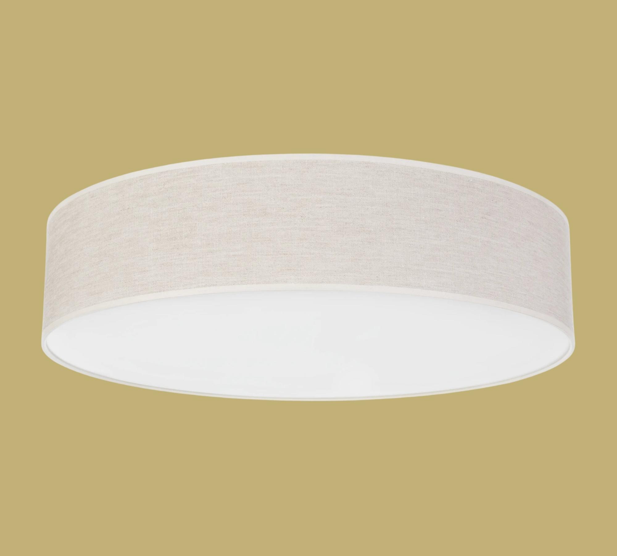 Deckenleuchte 4-flammig Leinenoptik Beige