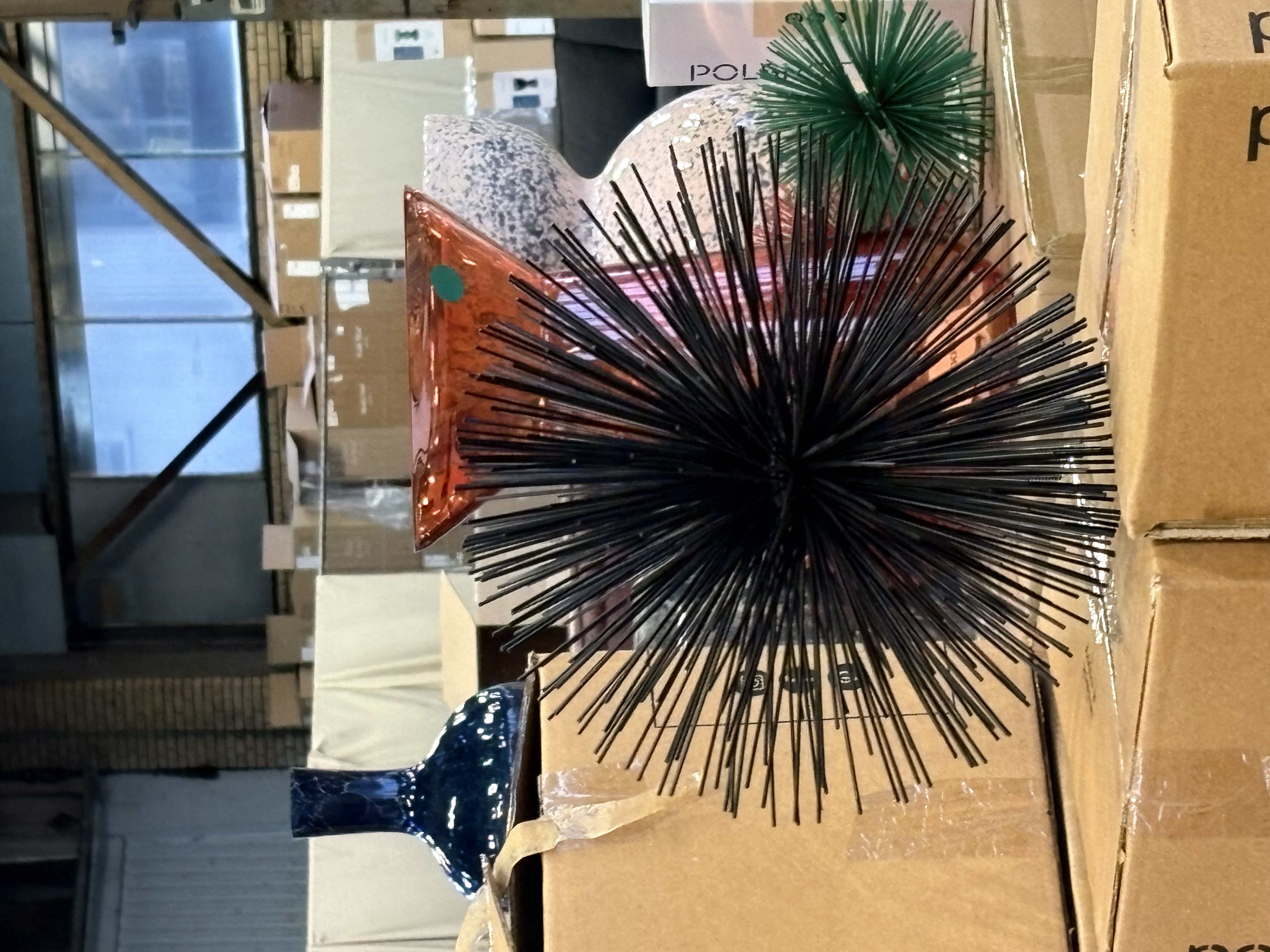 Prickle Decorative Object Metal Black