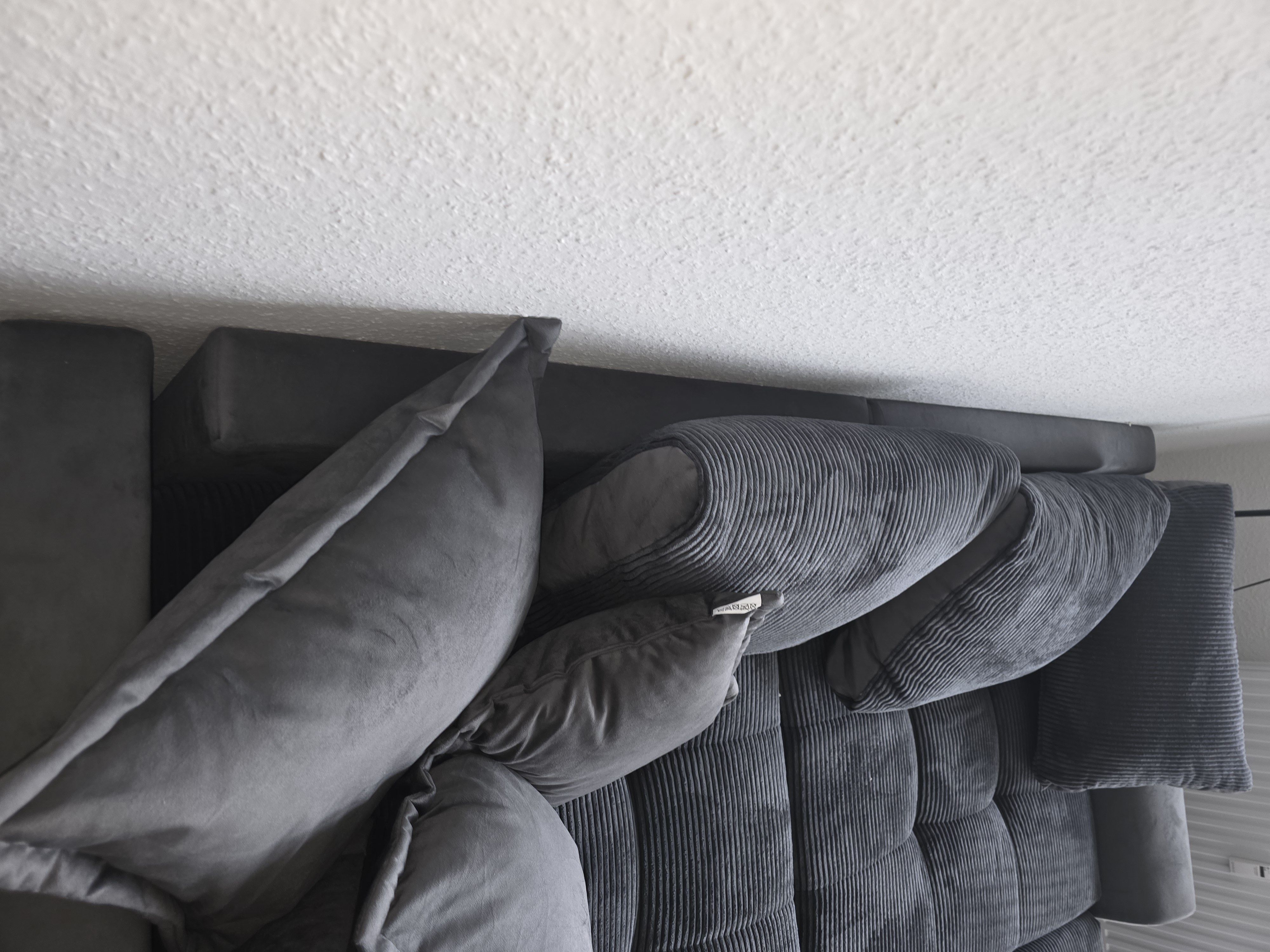 Corner sofa with stool Anthracite