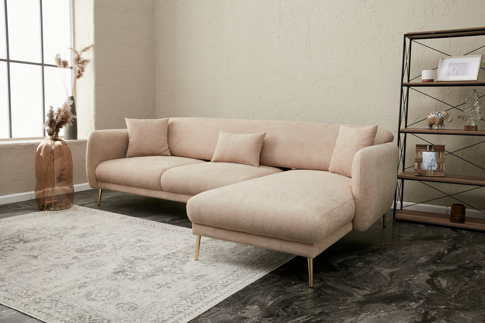 Simena Sofa Récamiere Rechts Beige