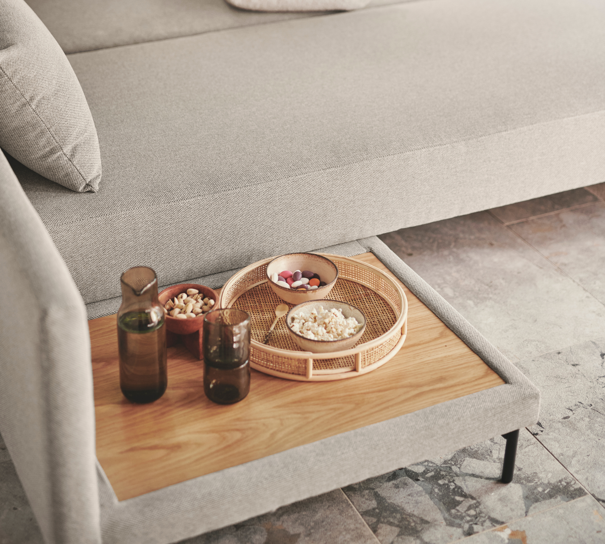 Vivica Schlafsofa Récamiere Links Cura Dark Green