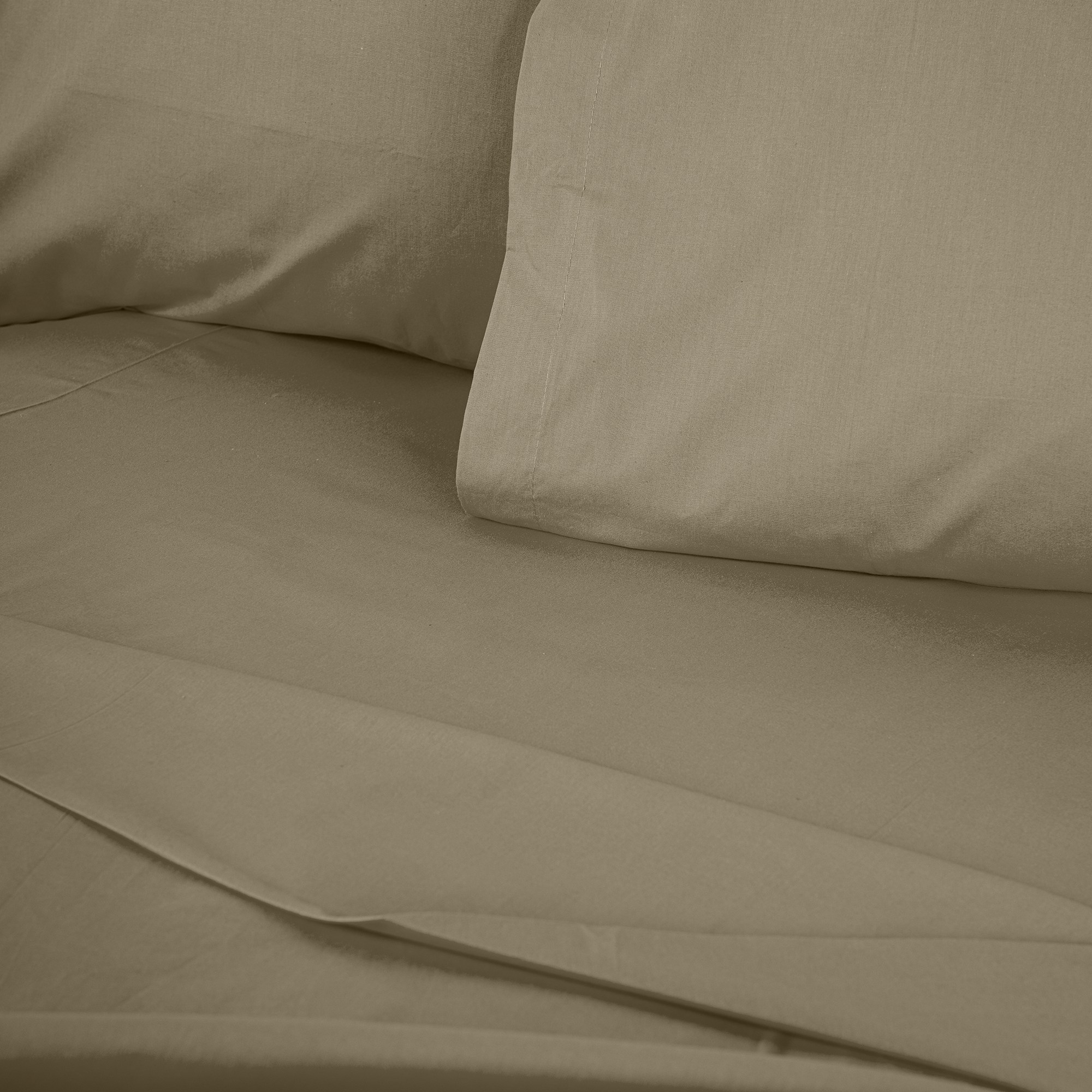 Fitted sheet cotton beige 100cm x 200cm