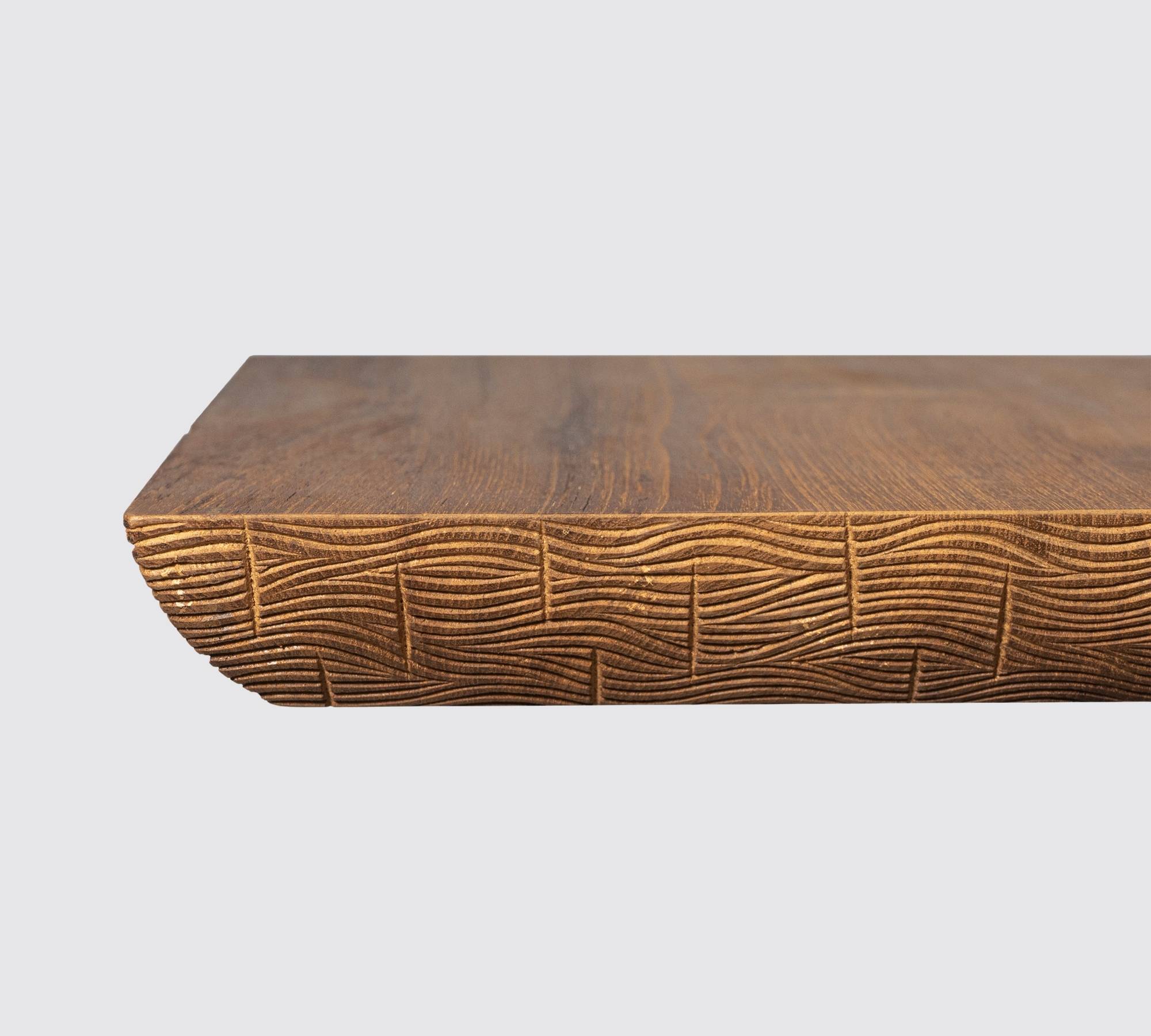 Rechteckiger Teakholzblock Servierplatte 30 x 30cm