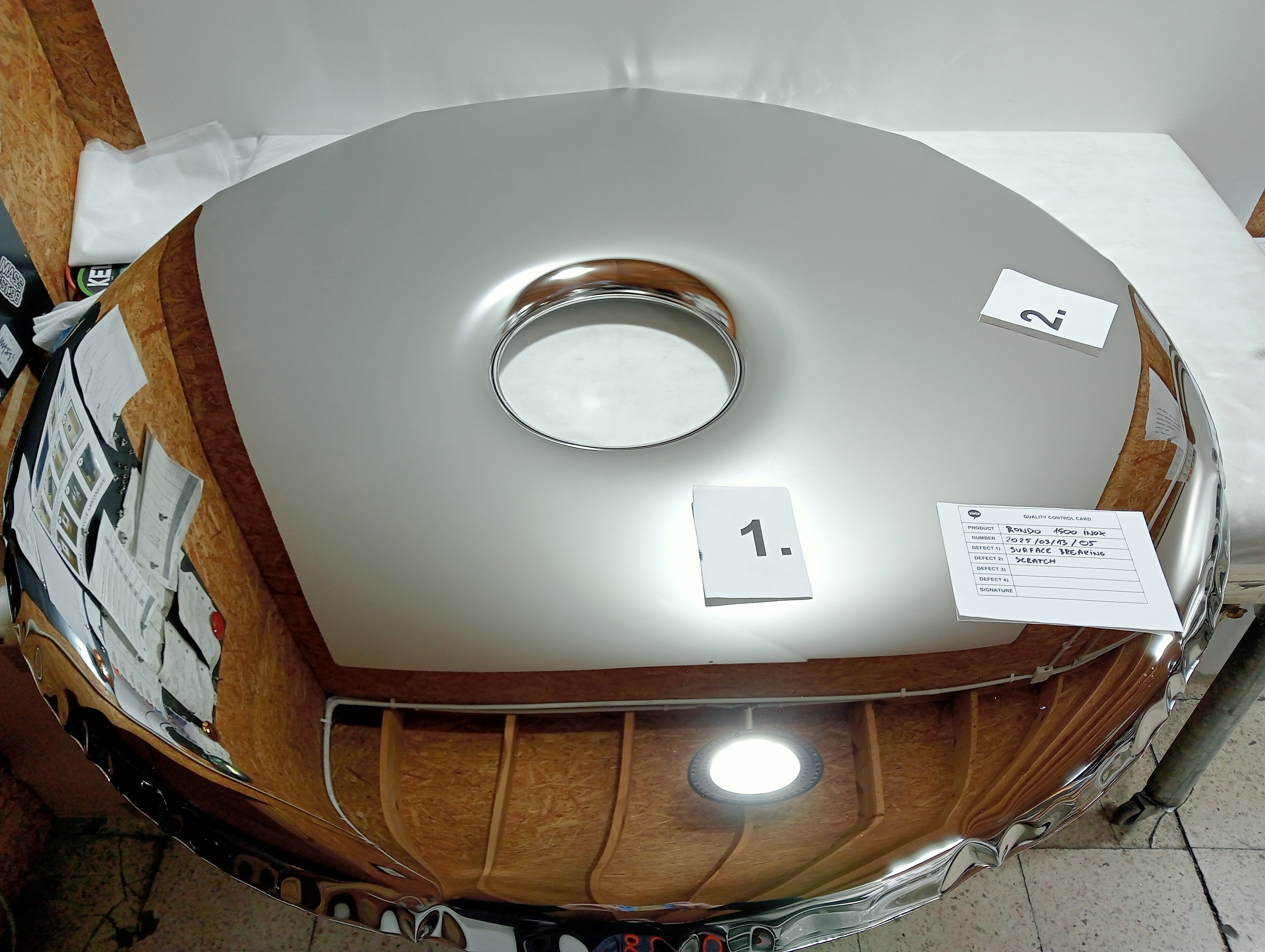 Rondo Specchio 1500 Acciaio Inox Lucidato Argento