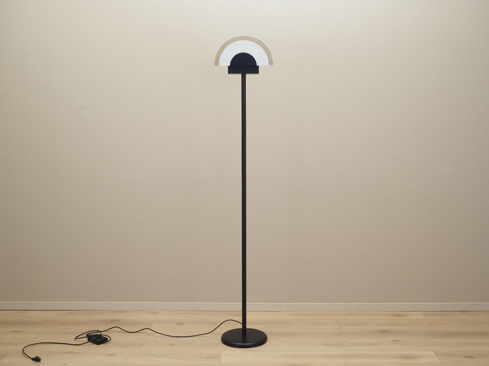 Floor lamp Metal Glass 1970s