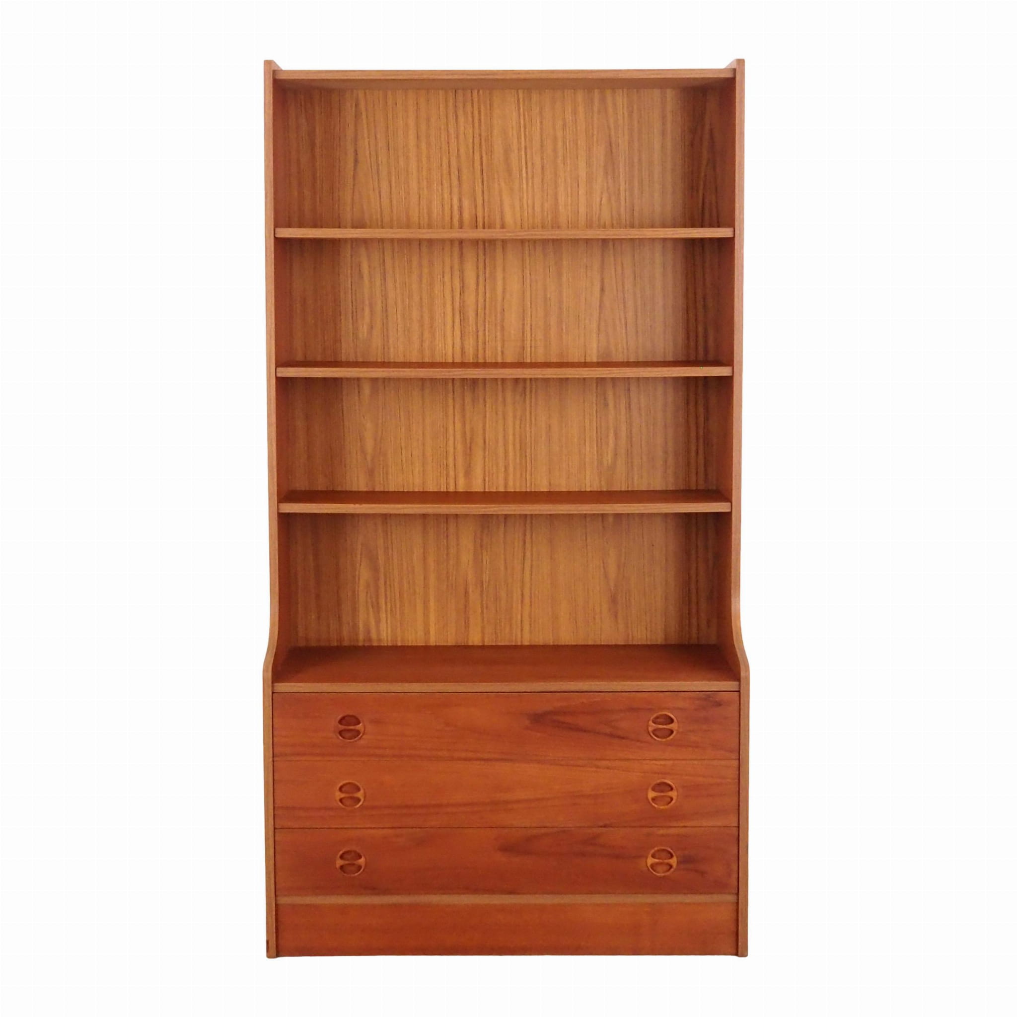 Vintage Bookshelf Teak Wood Brown 1960s