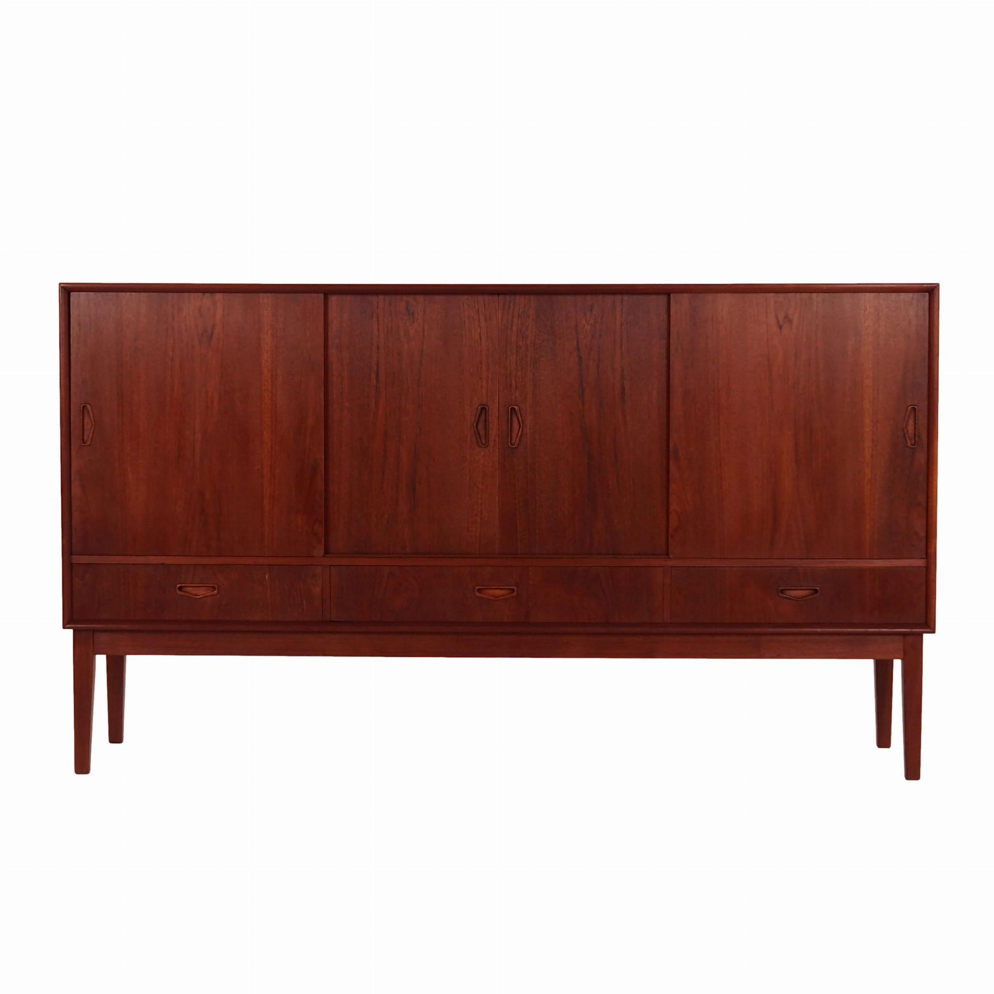 Highboard Teakholz Braun 1970er Jahre