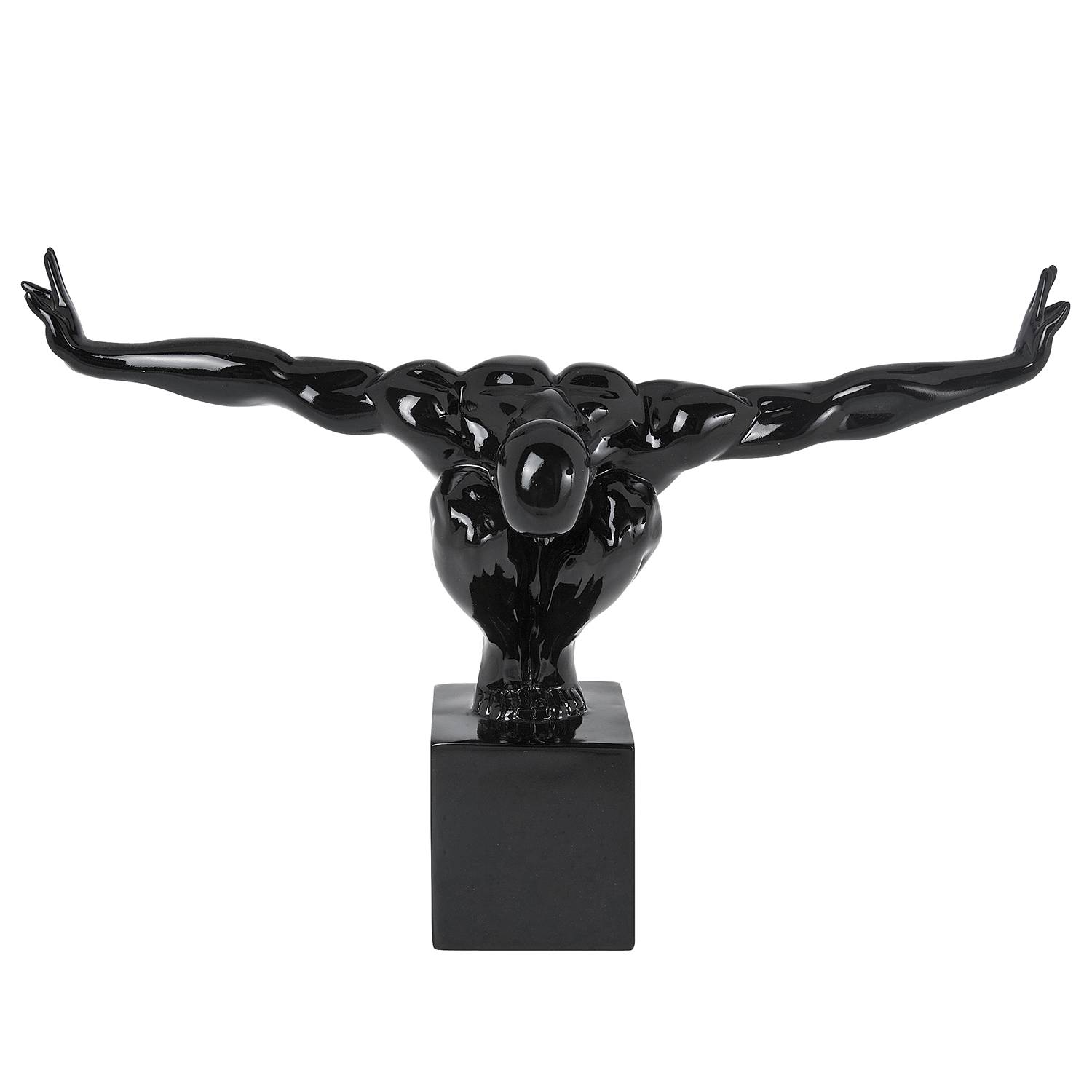 Decorative Object Athlete Stone Black