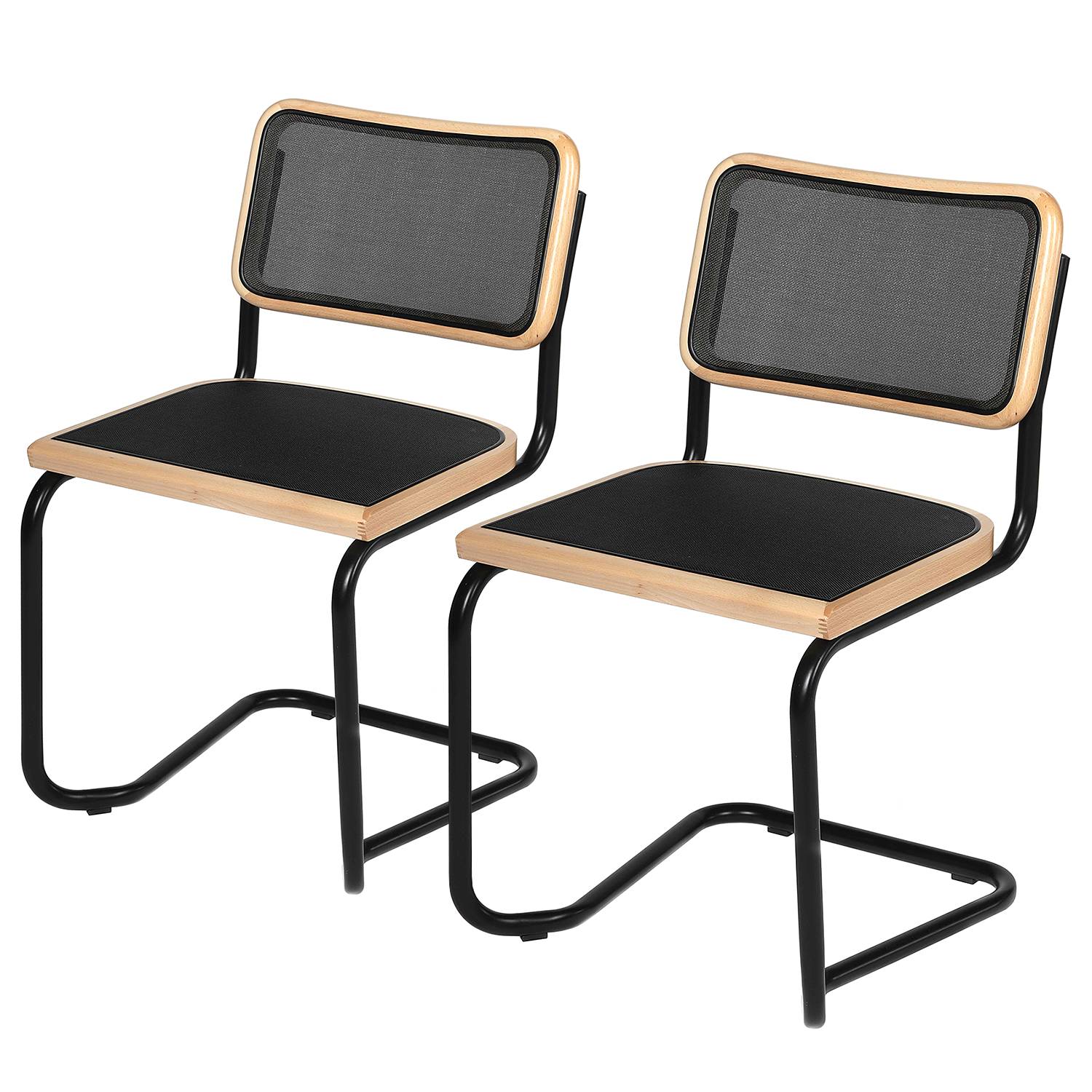 2x Holm Freischwinger-Set Mesh Schwarz