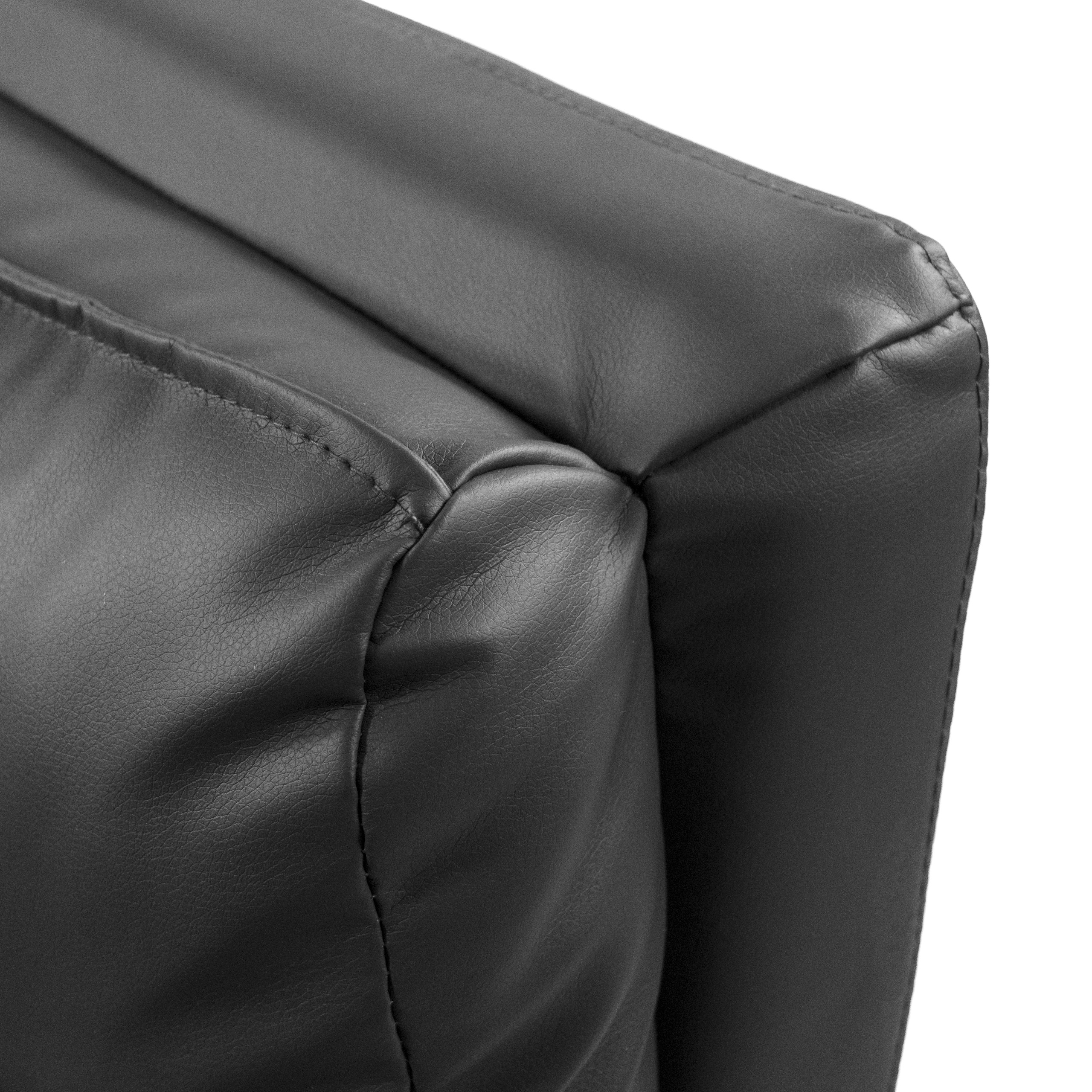 VINTALUX 2-Sitzer Sofa Kunstleder Grau