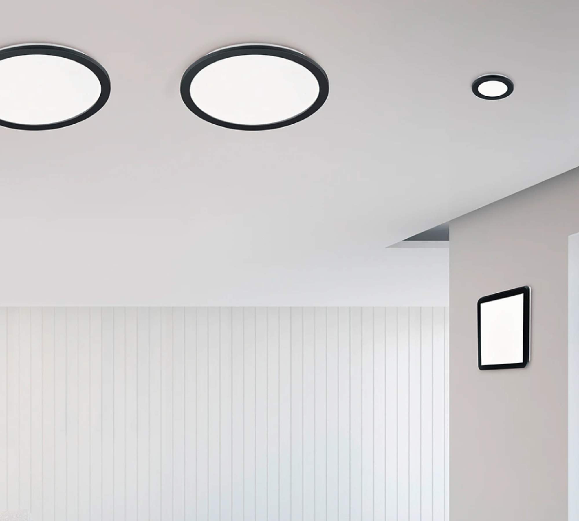 1-Flaming ceiling light Polycarbonate Black