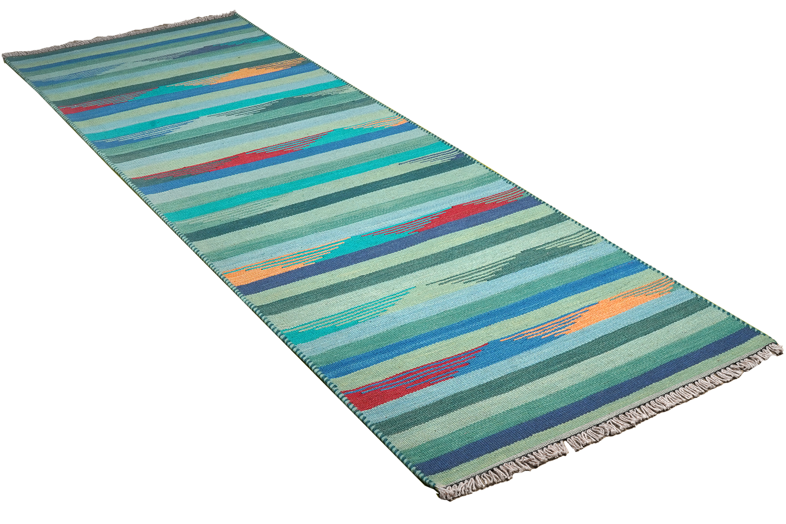 Kilim Gashgai Teppich Wolle Blau