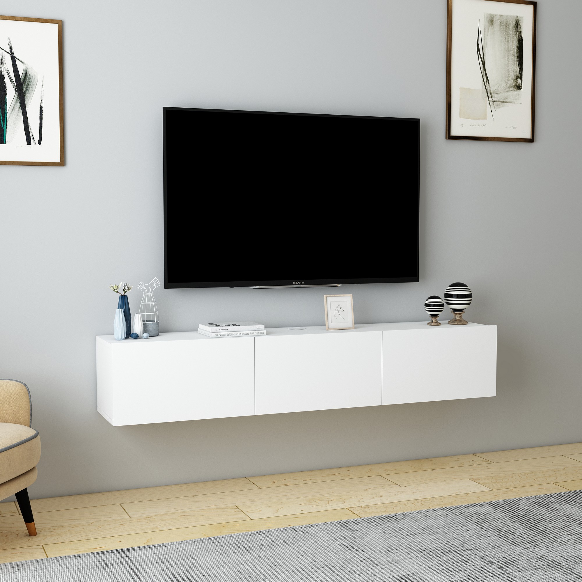 Denby TV Stand White