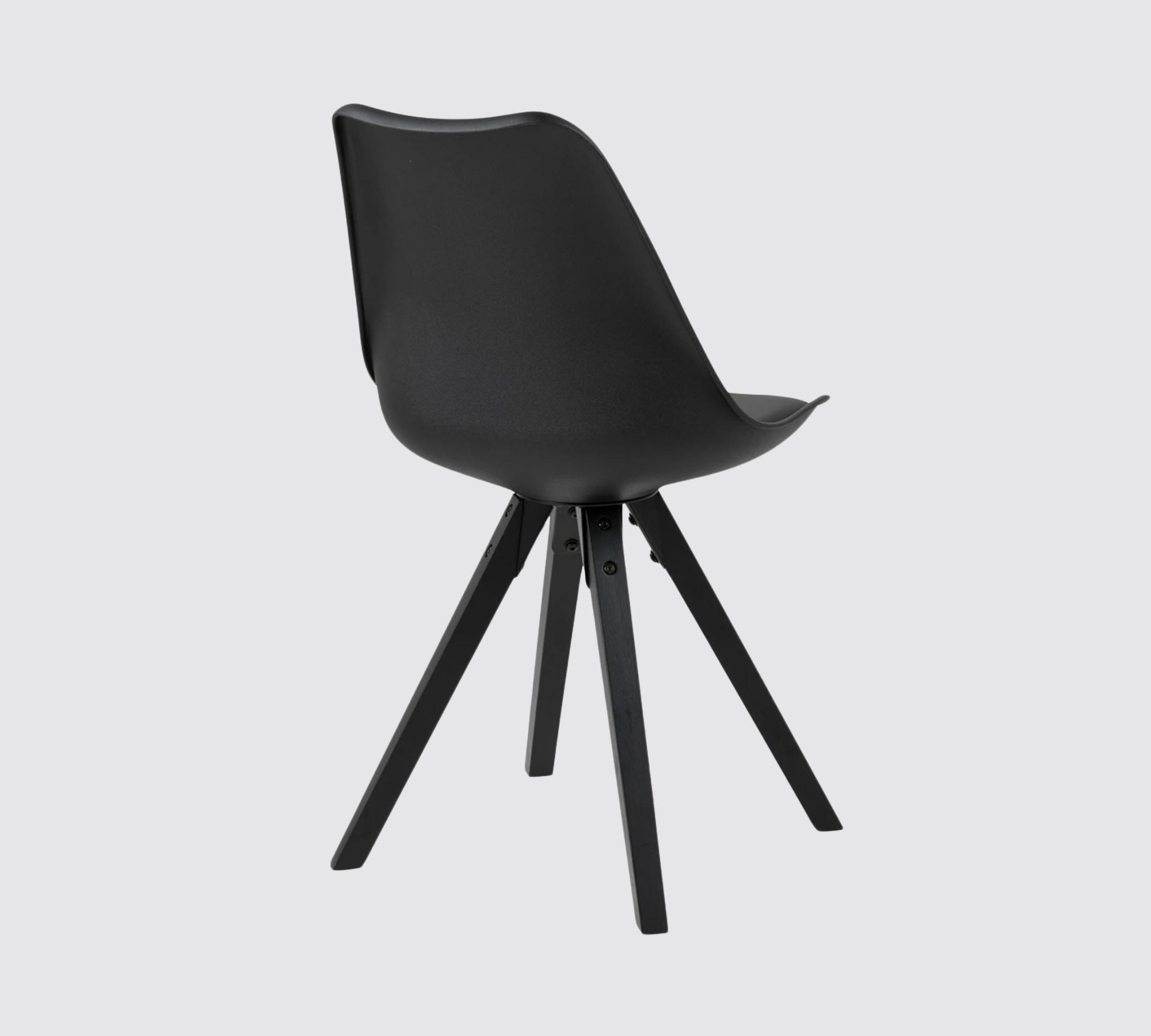 2x Scandi-Style Esszimmerstuhl Schwarz