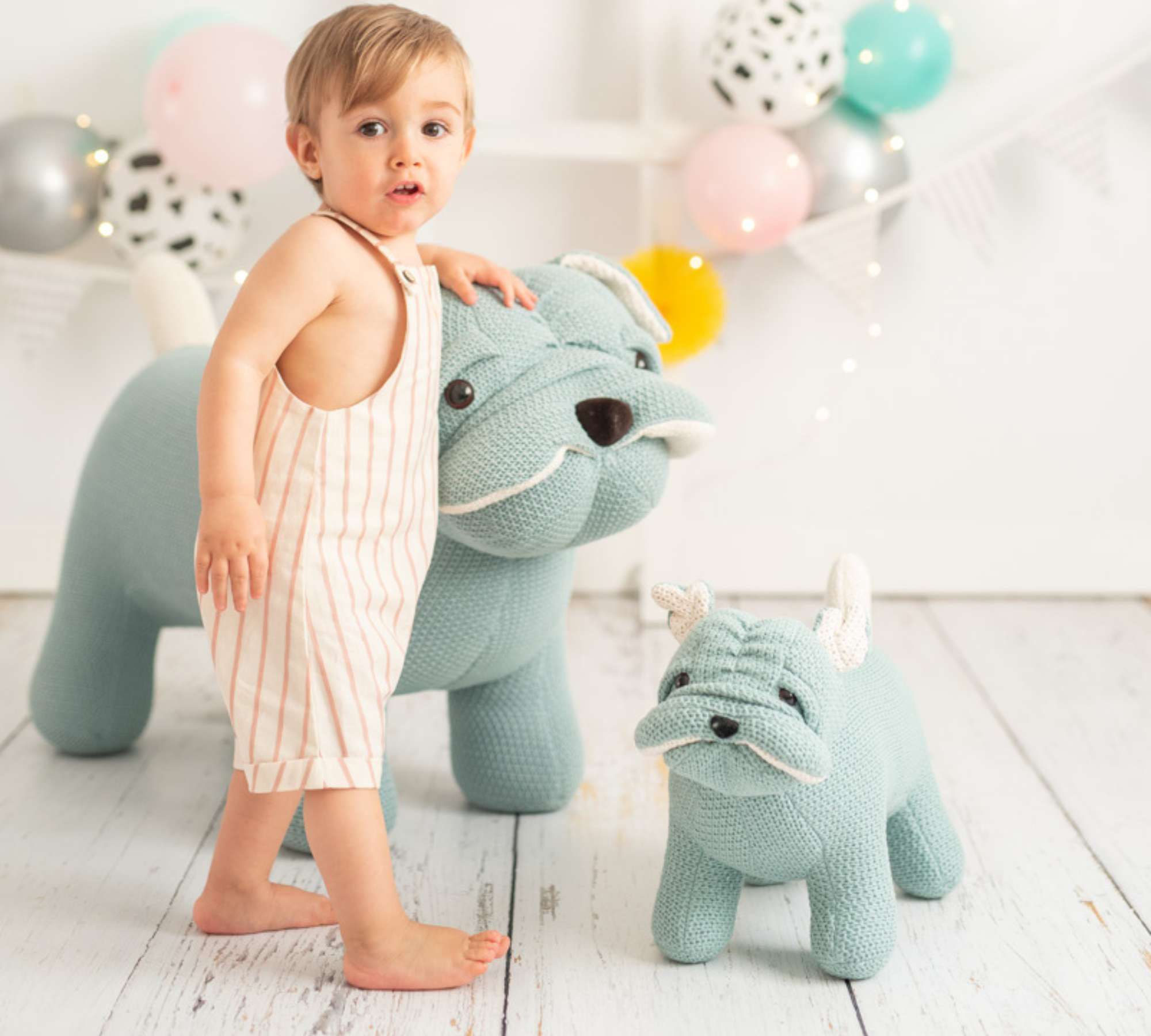 Dog Mini Plush Toy Cotton Blue