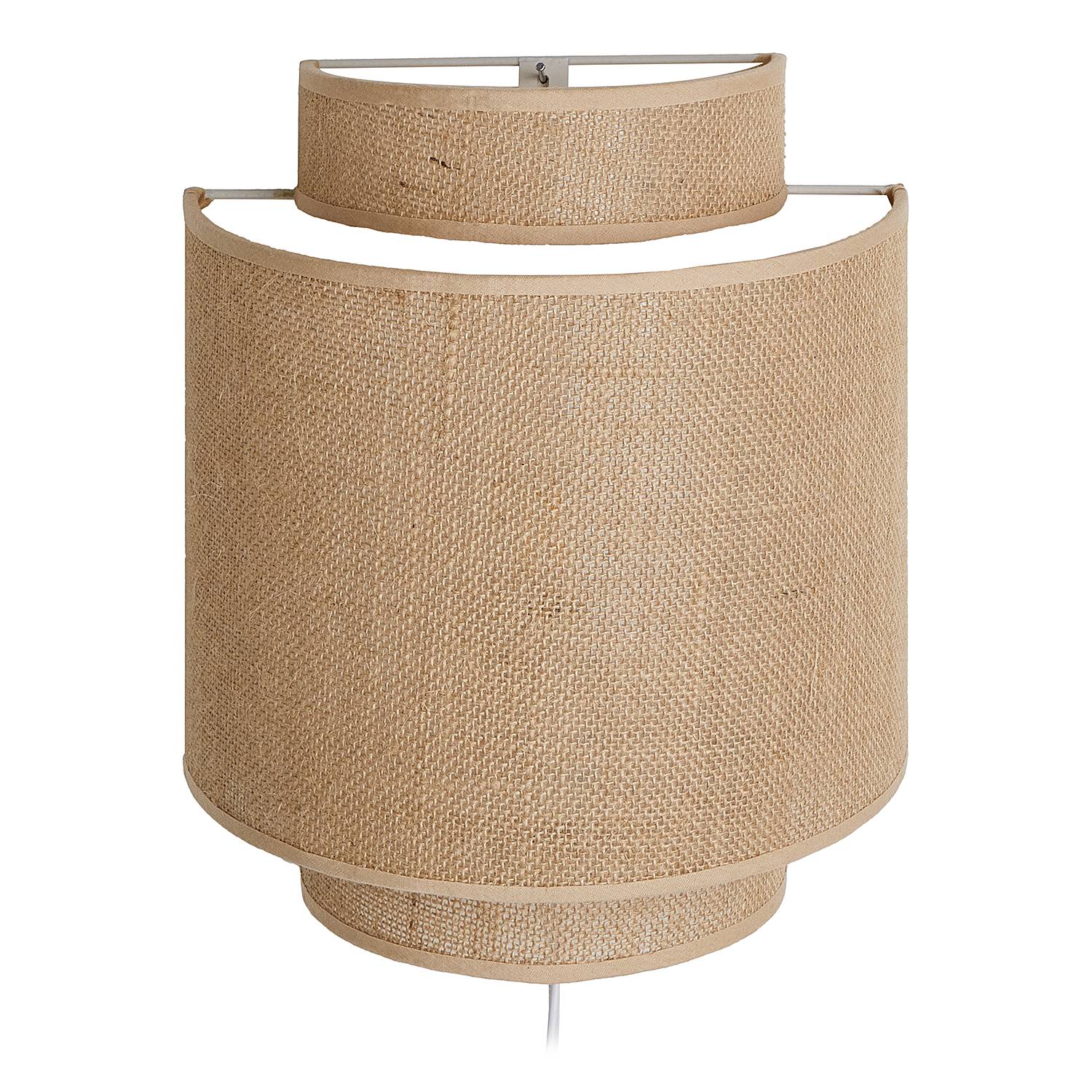 Wandleuchte Rawa Linen Rattan Braun