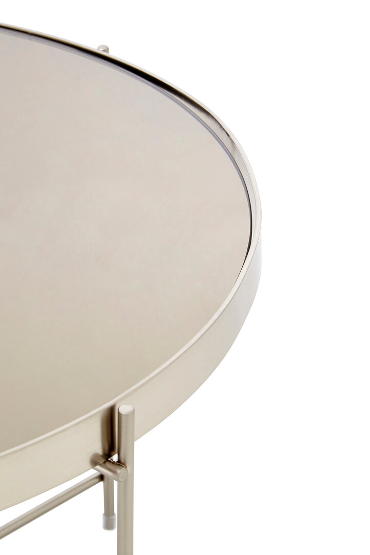 Allure Tavolino Rotondo Specchio Oro