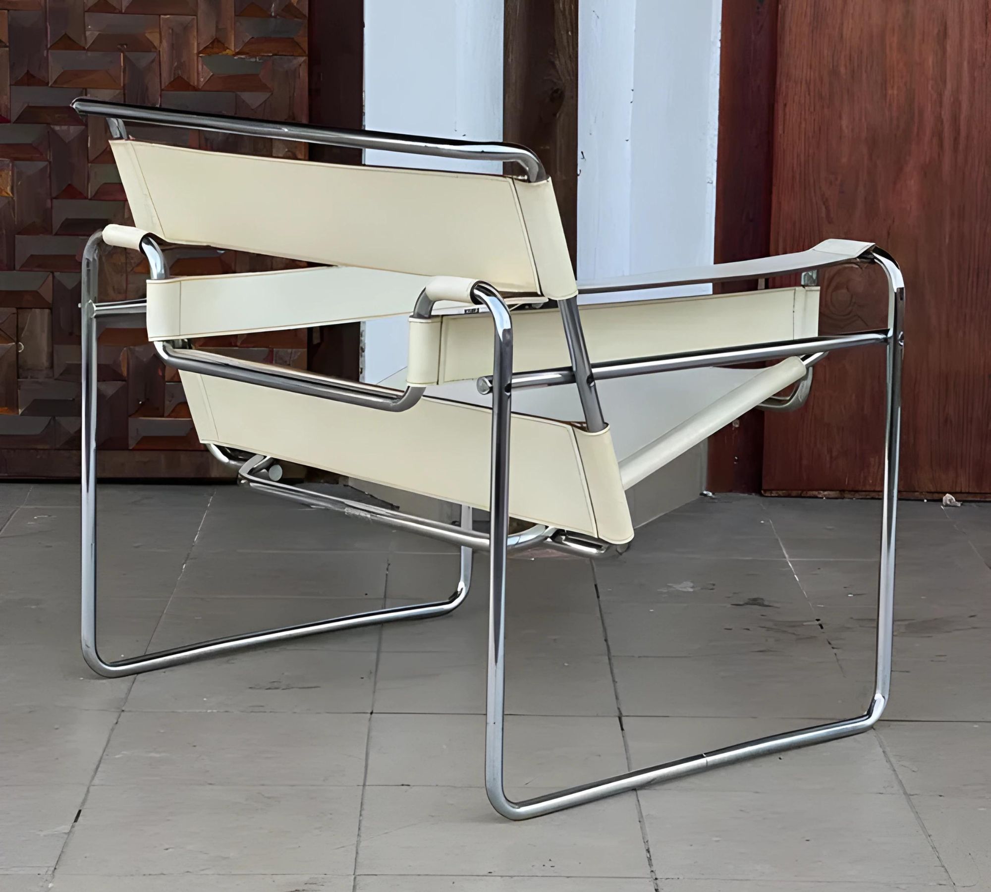 Vintage Marcel Breuer Wassily Chair Weiß 1960er Jahre