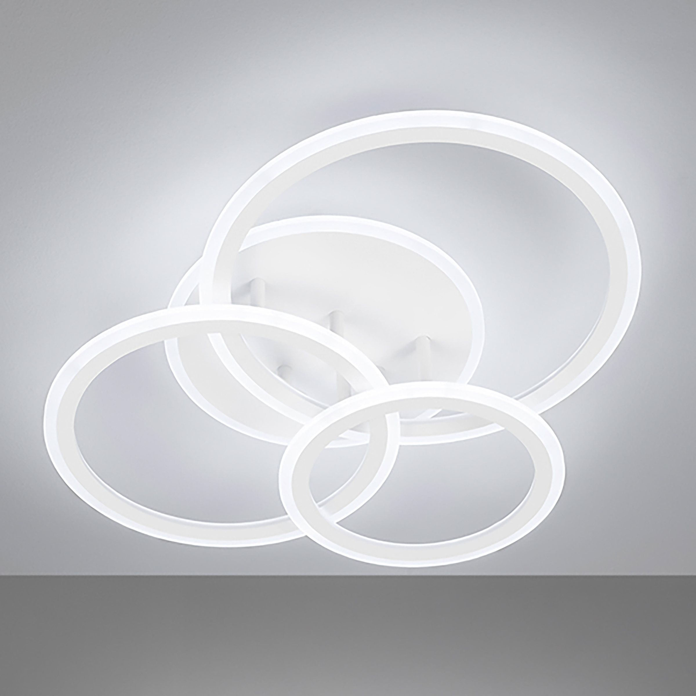 Gelder 1-flammige LED-Deckenleuchte Rund Eisen Weiß