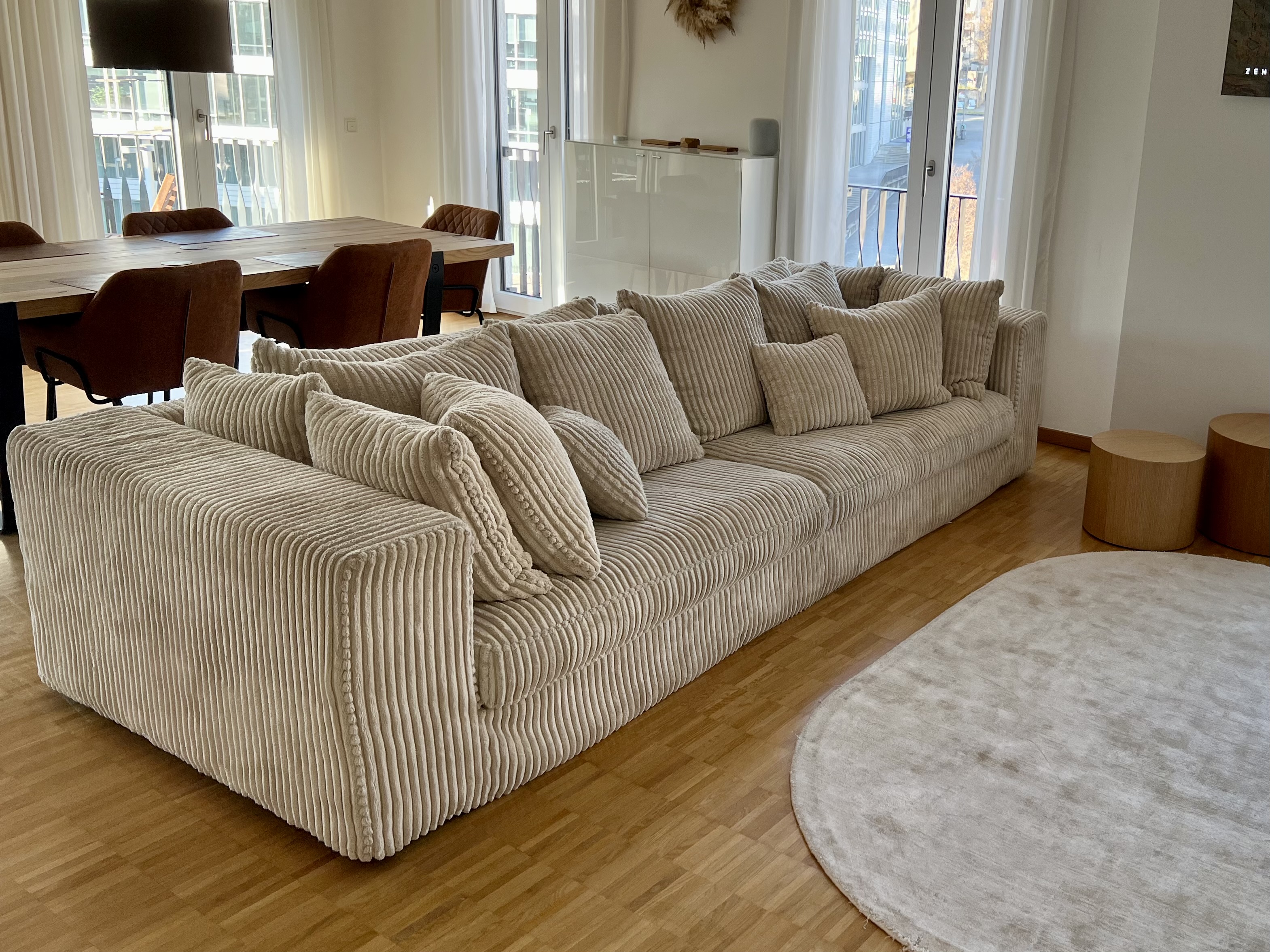 Sofa 3,5-Sitzer Cord Ivory