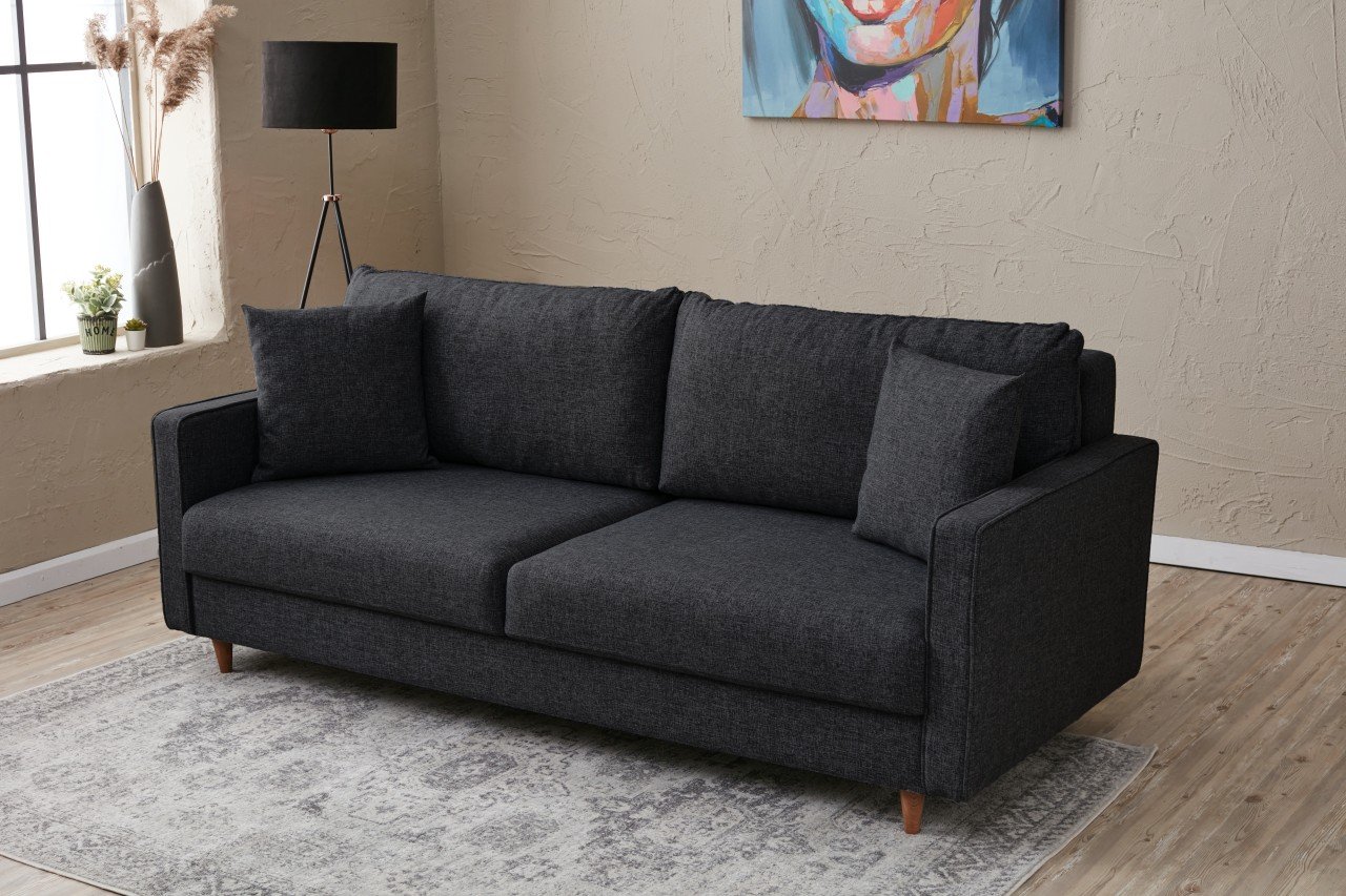 Modernes Sofa 3-Sitzer Anthrazit