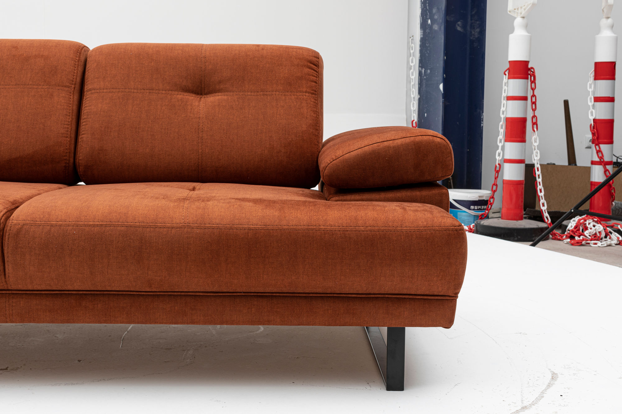 Sofa 2-Sitzer Textil Orange