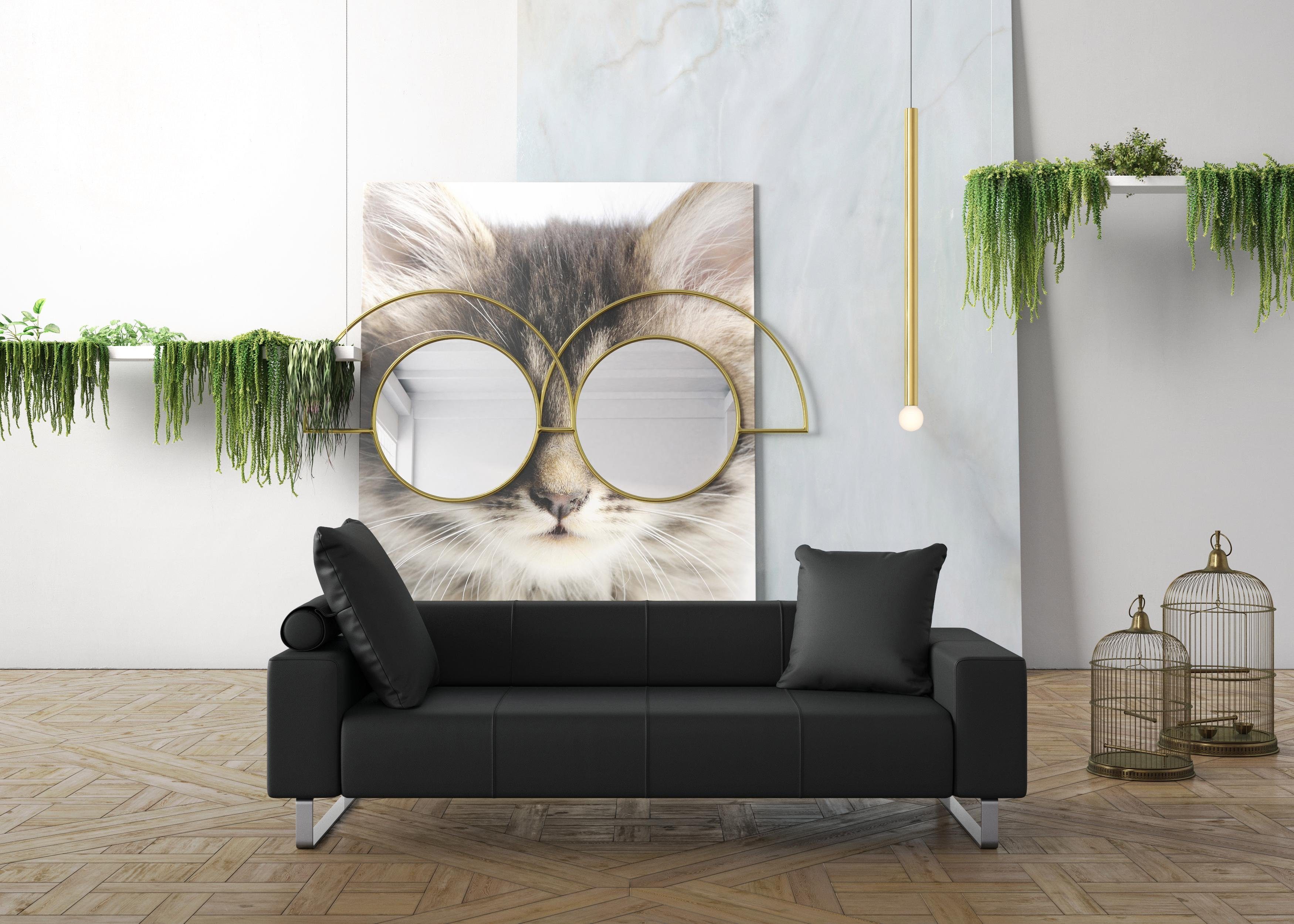 Groove Sofa 3-Sitzer Leder Schwarz